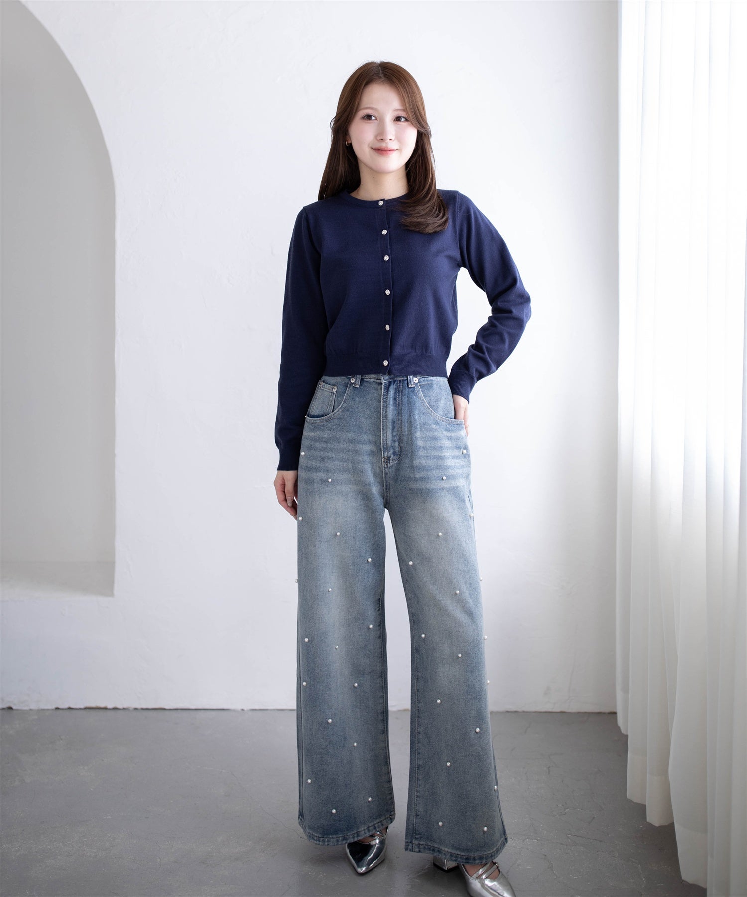 163cm/ブルー S着用