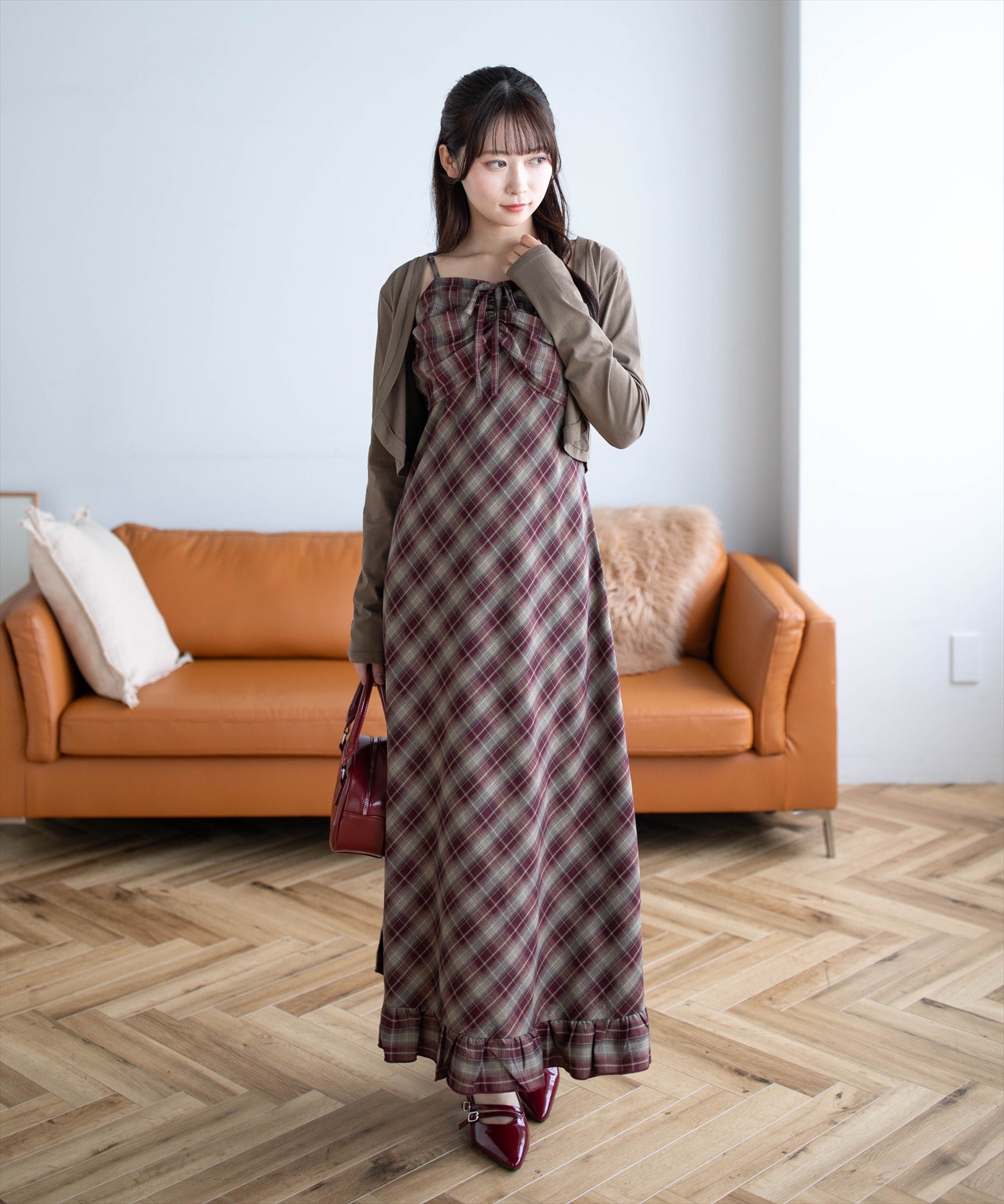 162cm/ボルドー F着用