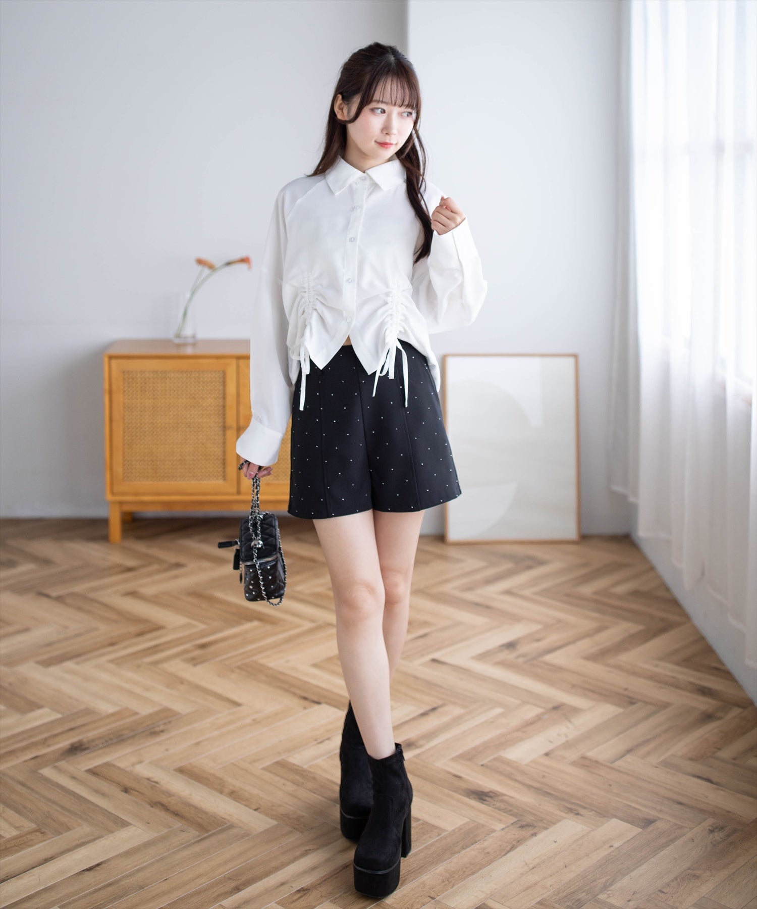 162cm/オフホワイト着用