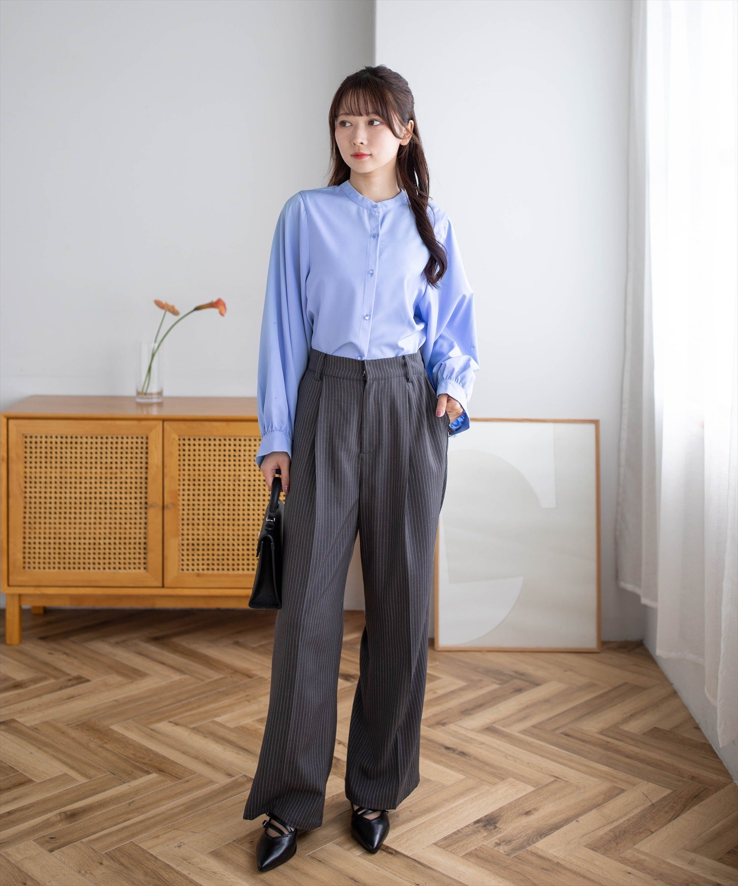 162cm/サックス着用