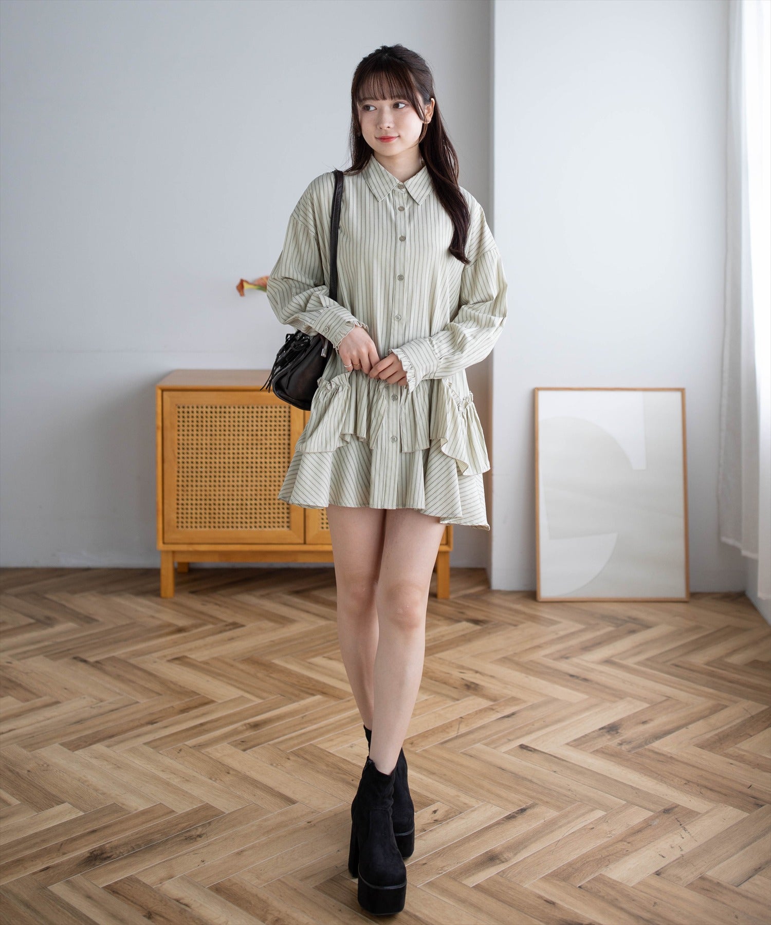 162cm/オリーブ着用