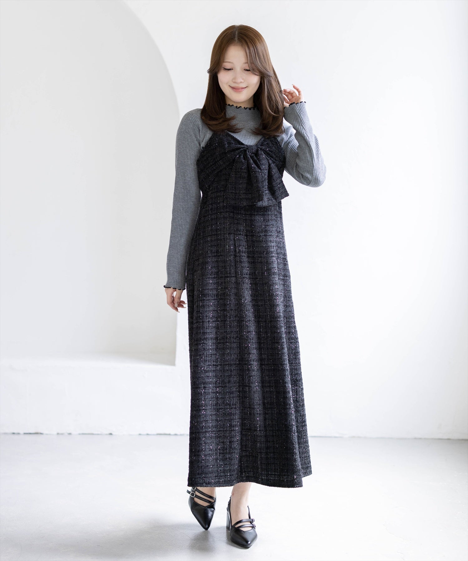 163cm/ブラック F着用