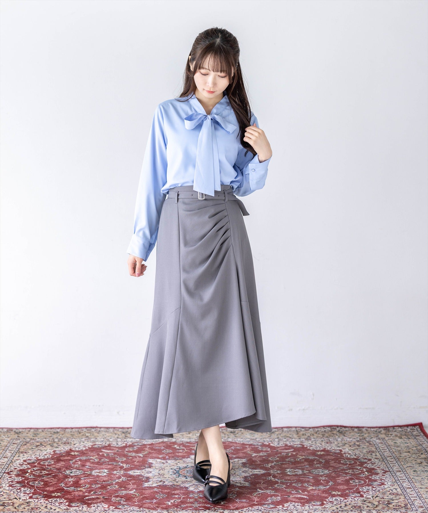 162cm/グレー F着用