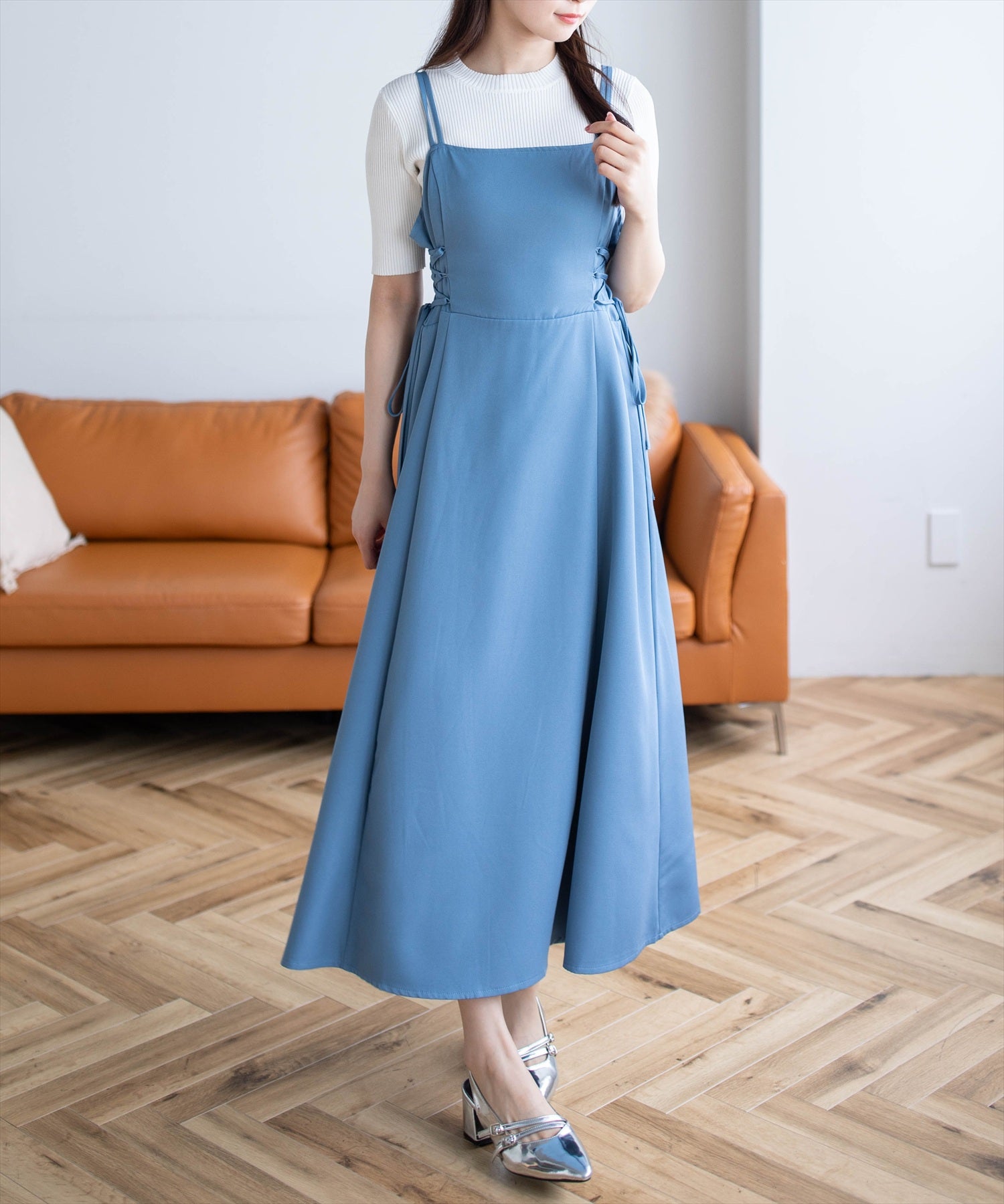 162cm/ブルー F着用