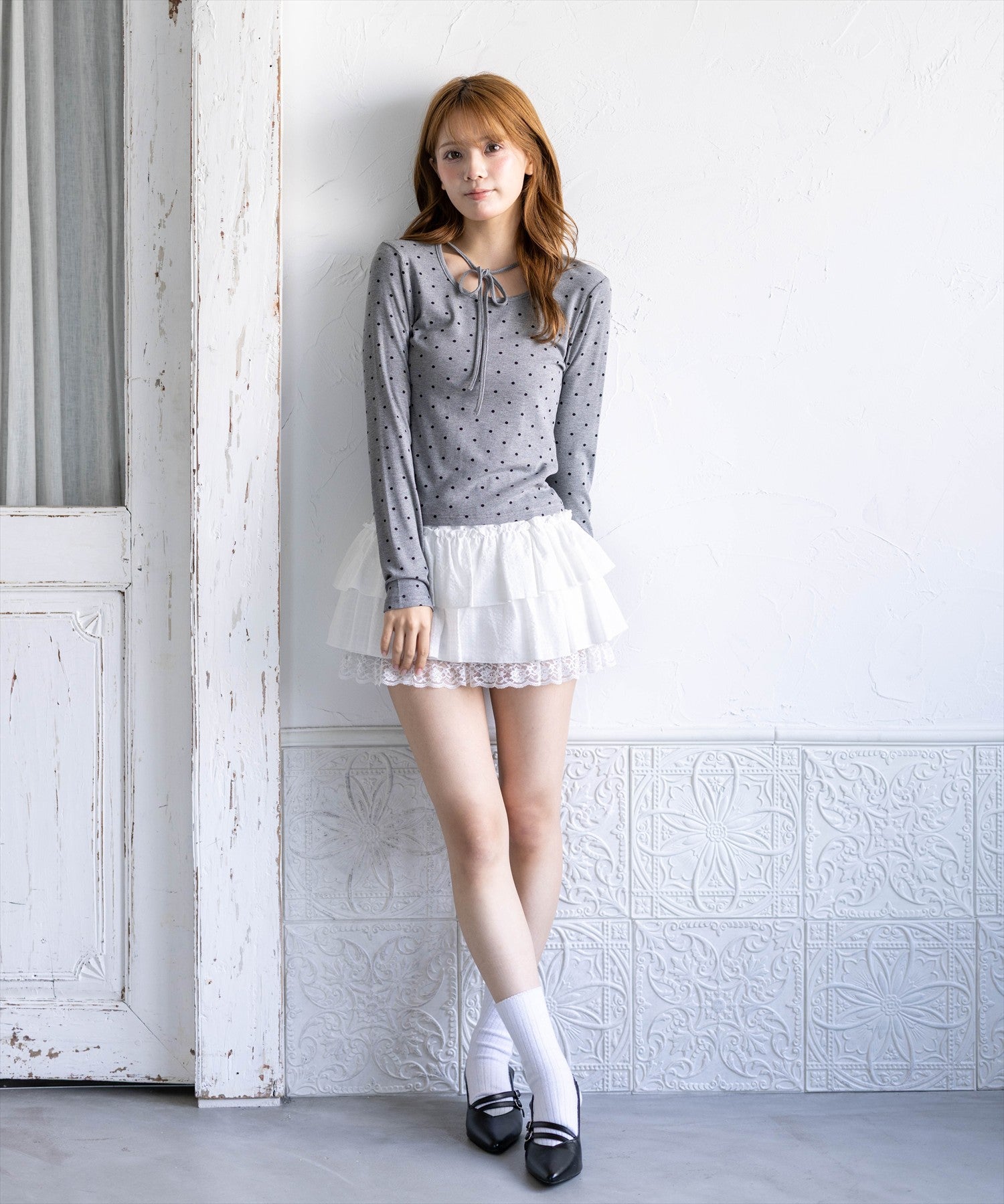 161cm/ホワイト着用