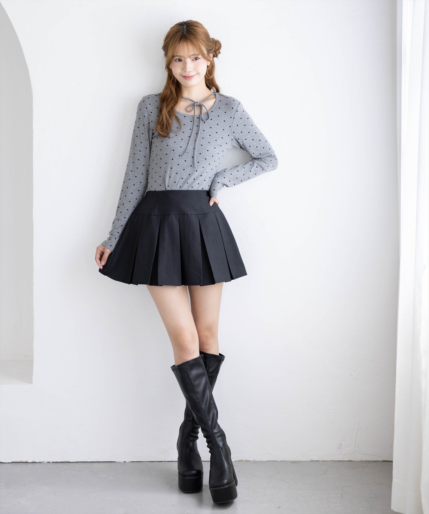 161cm/ブラック着用