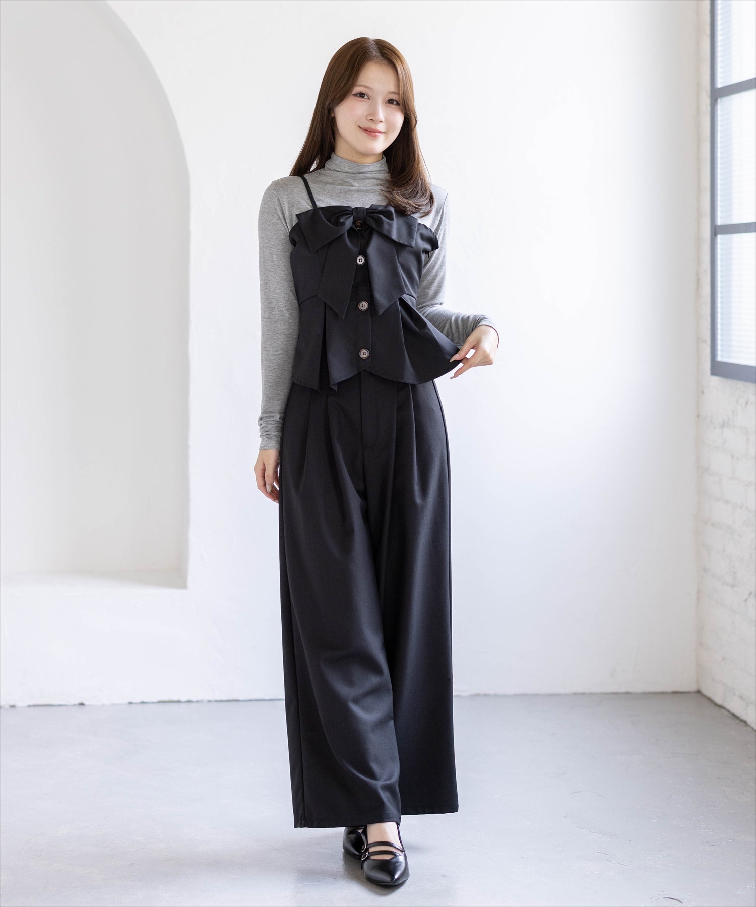 163cm/ブラック着用