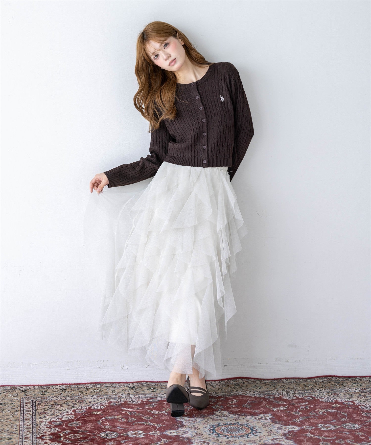 161cm/ブラウン着用