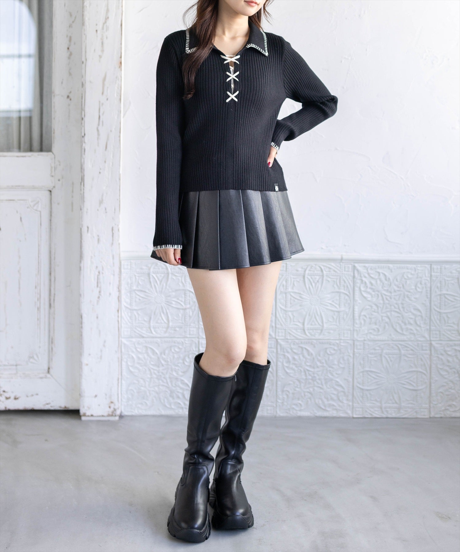 162cm/ブラック着用