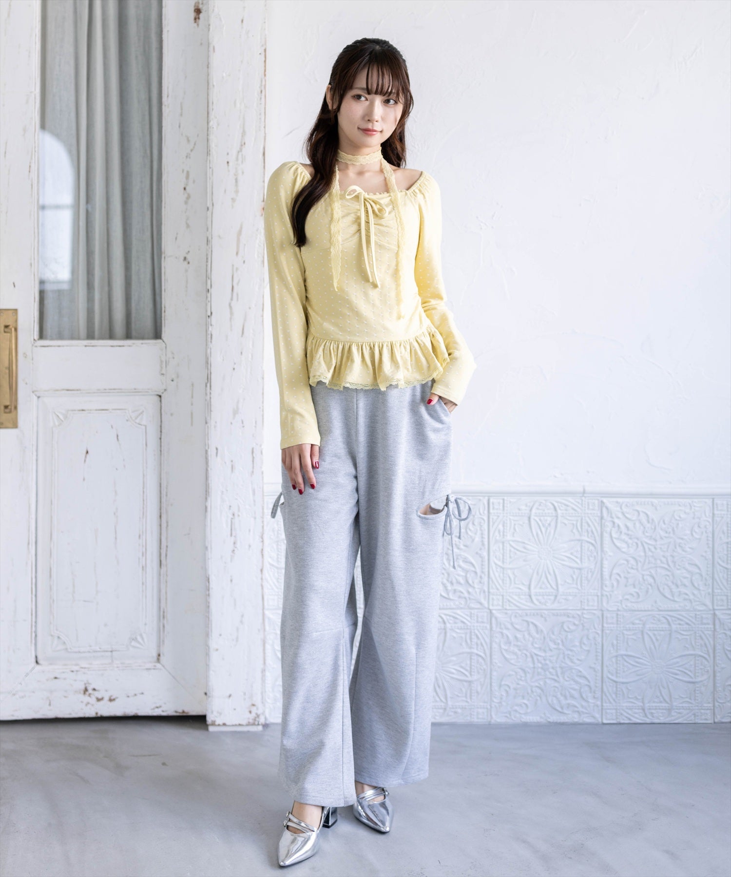 162cm/クリームイエロー着用