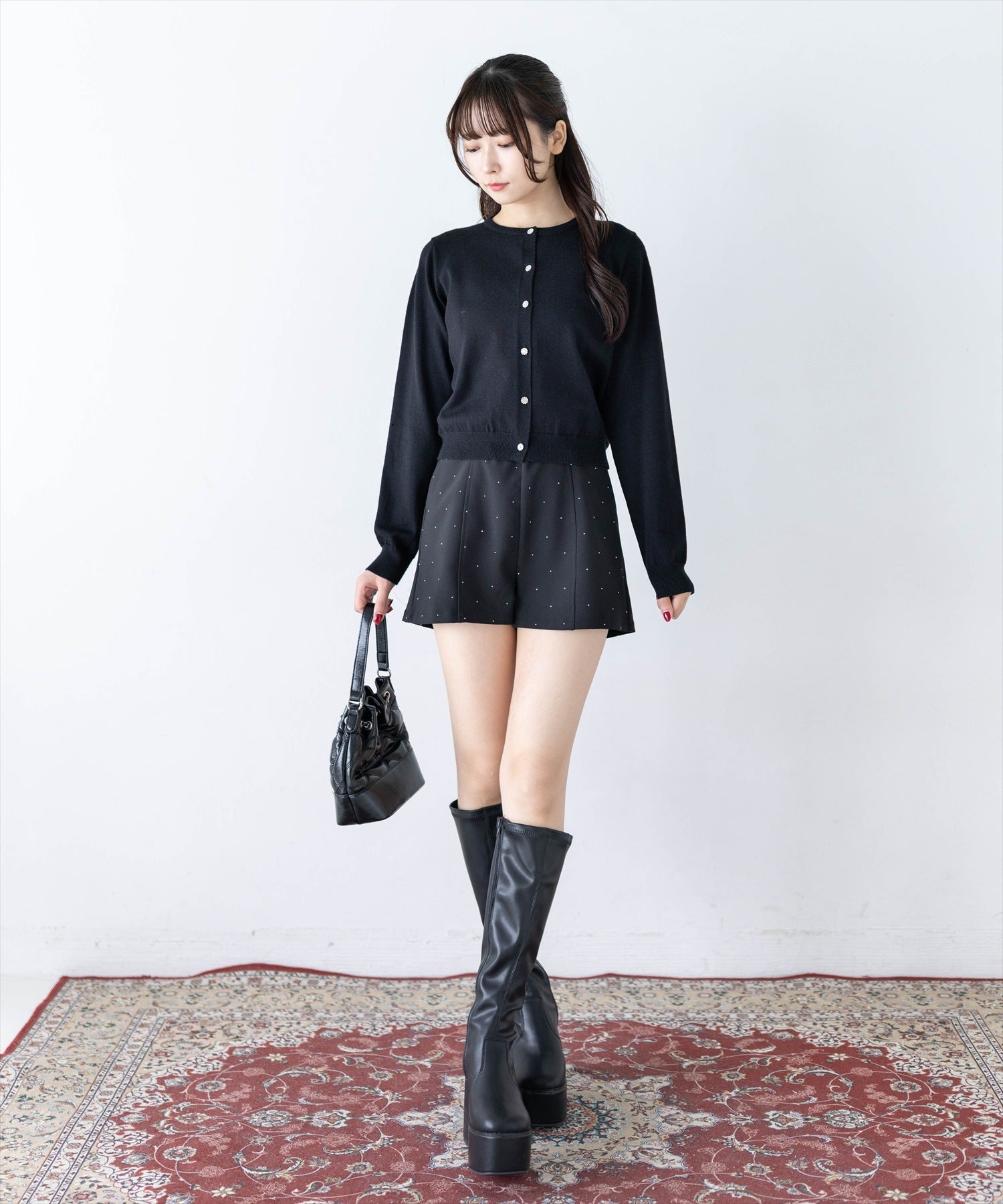 161cm/ブラック着用
