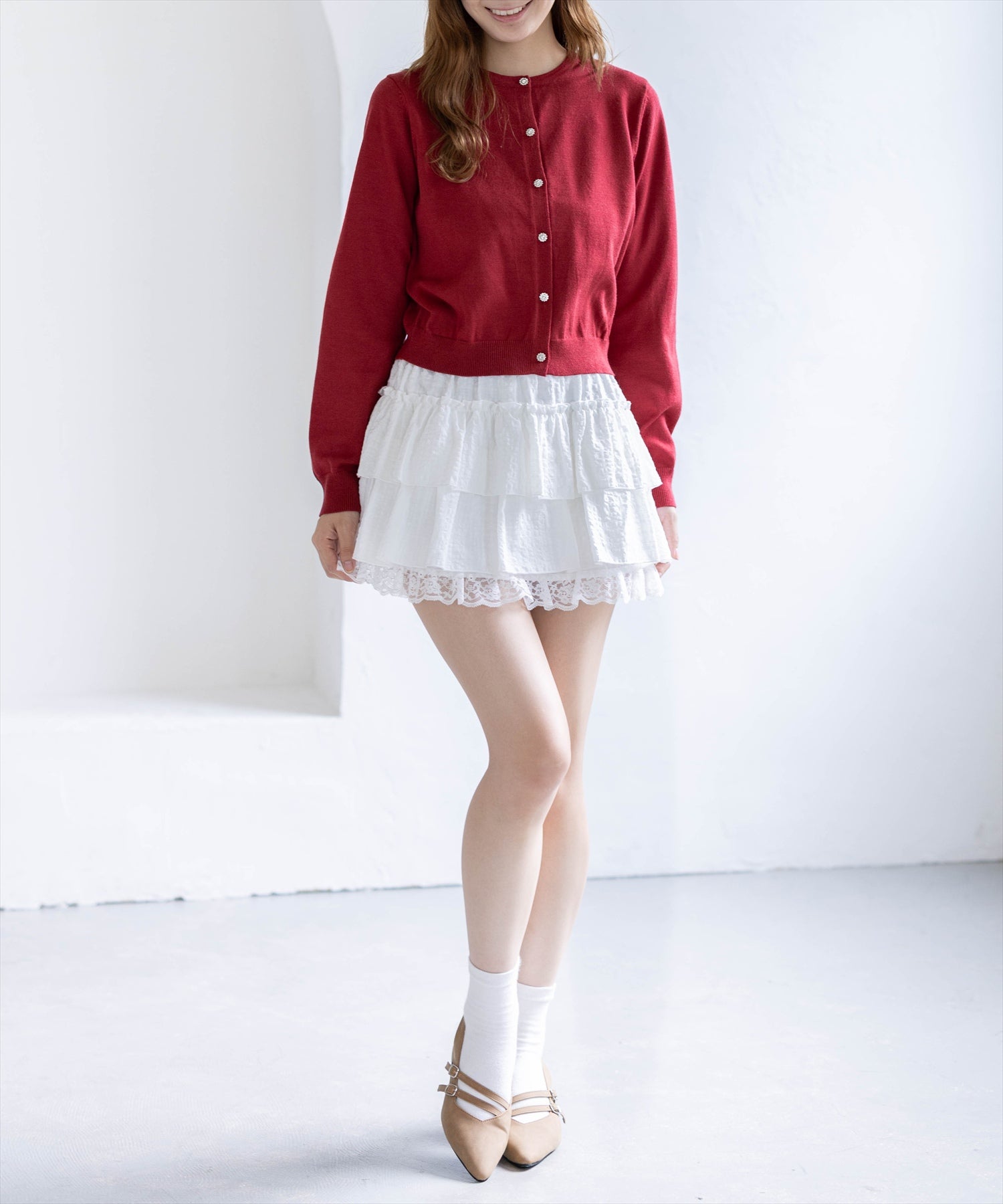162cm/レッド着用