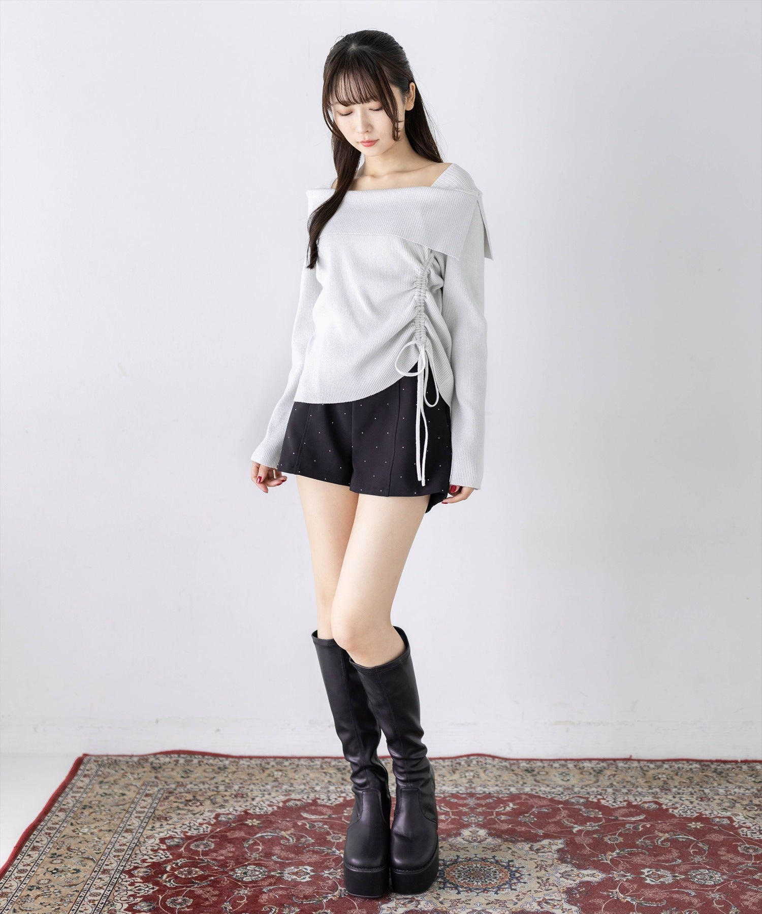 162cm/オフホワイト着用