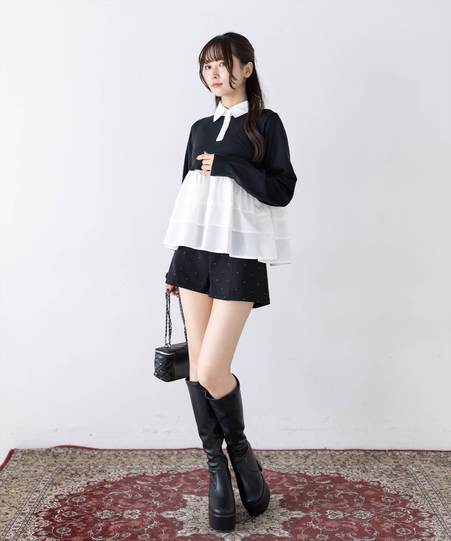 162cm/ブラック着用