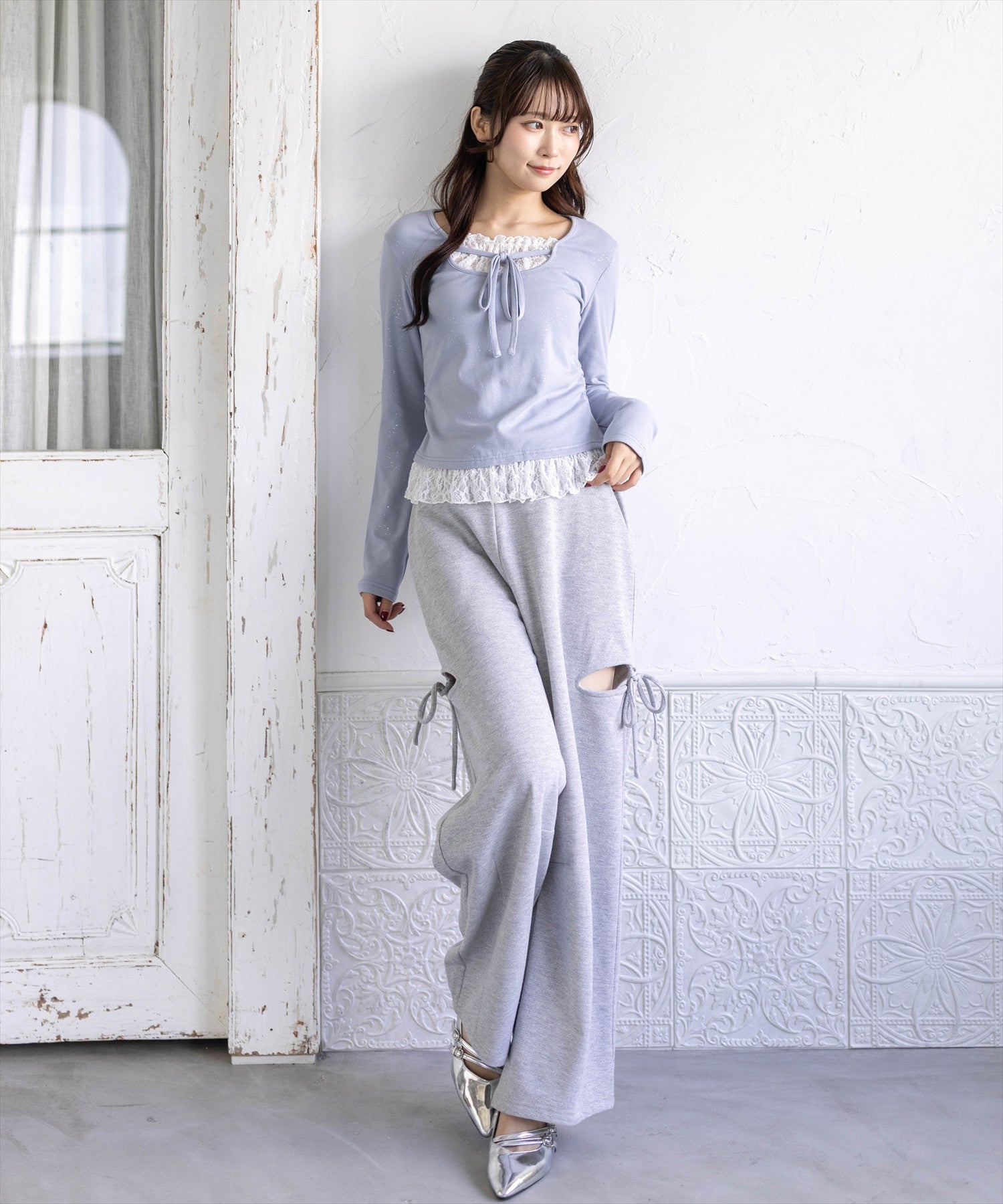 162cm/ブルーグレー着用