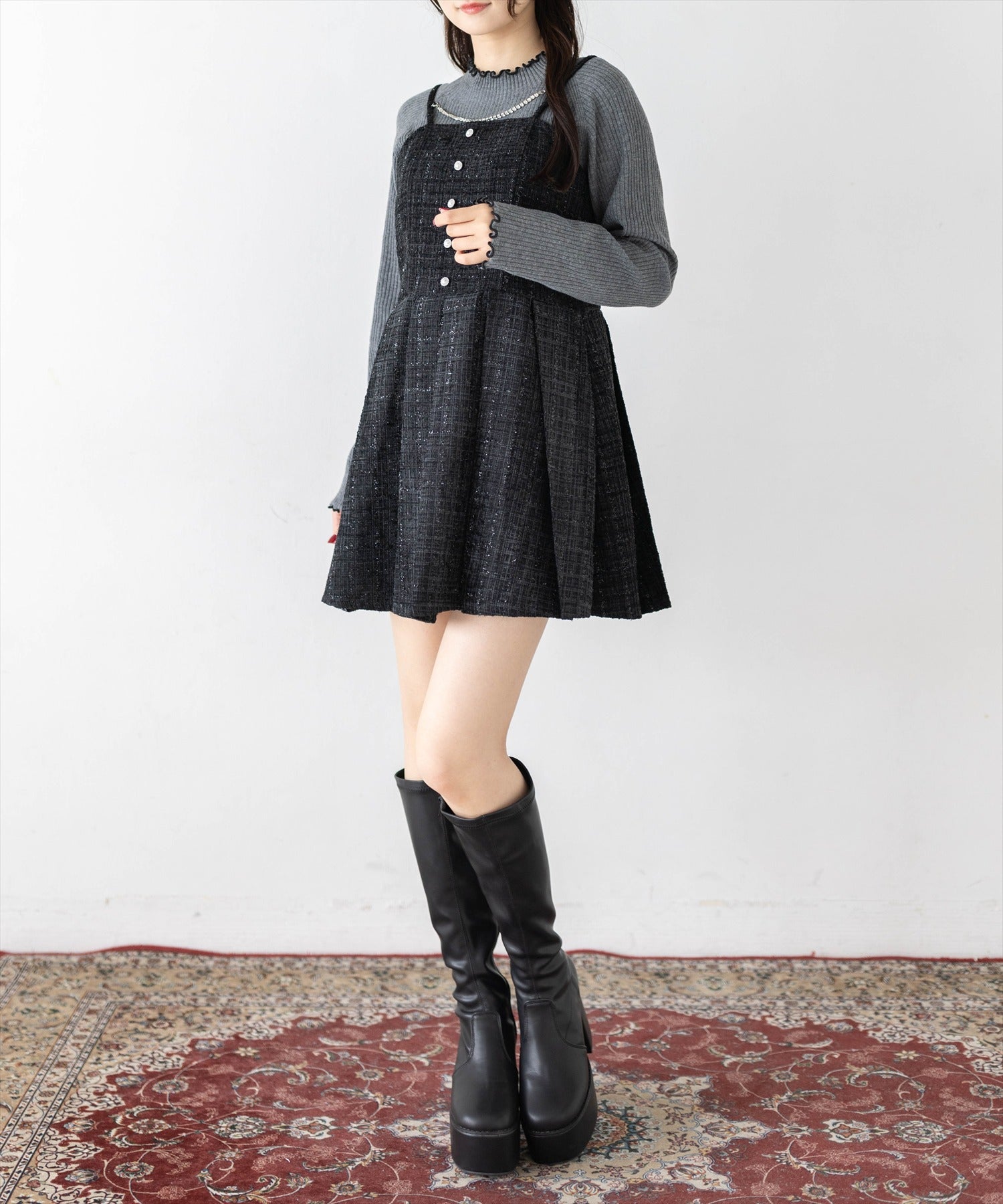 162cm/ブラック着用