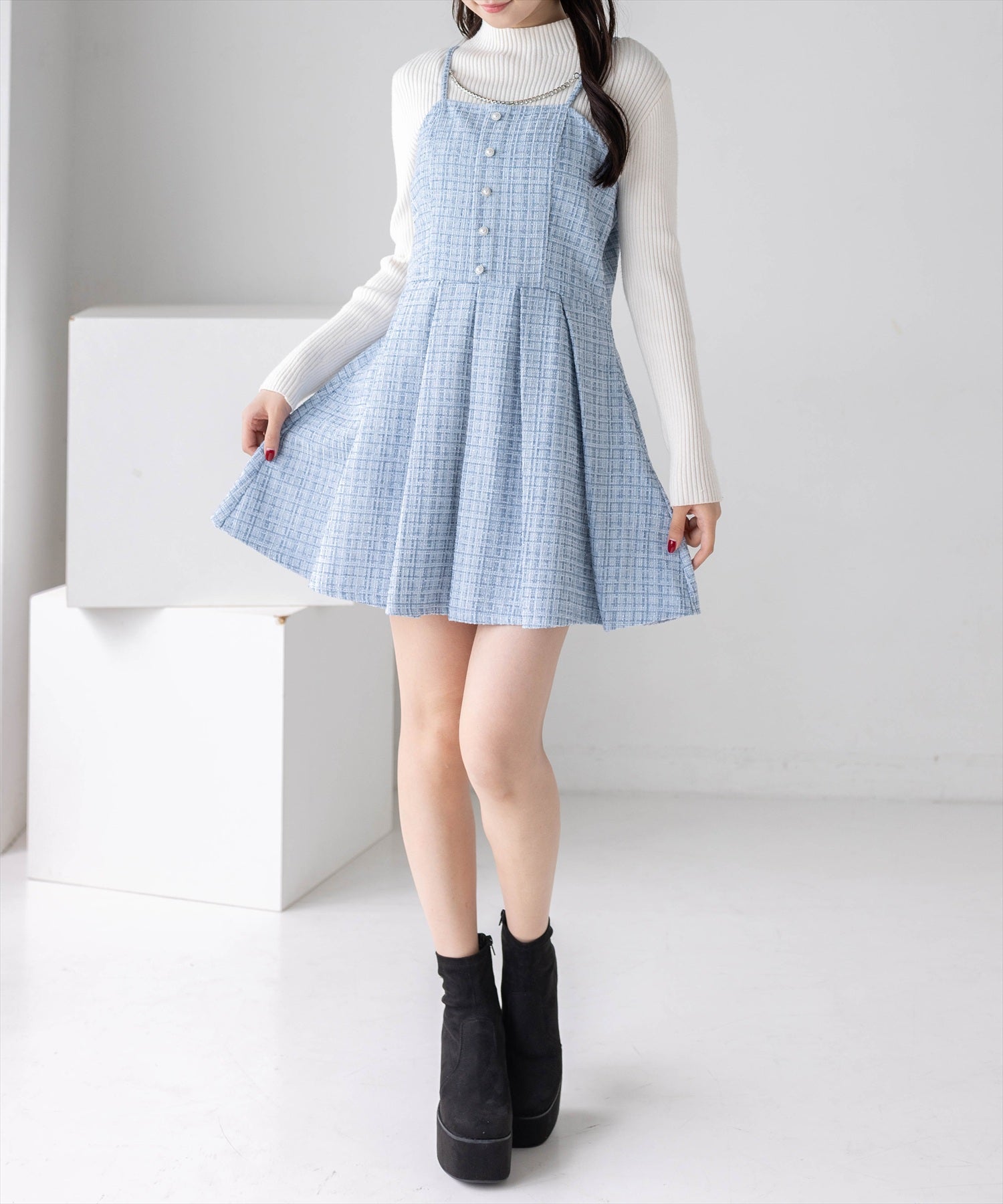 162cm/サックス着用