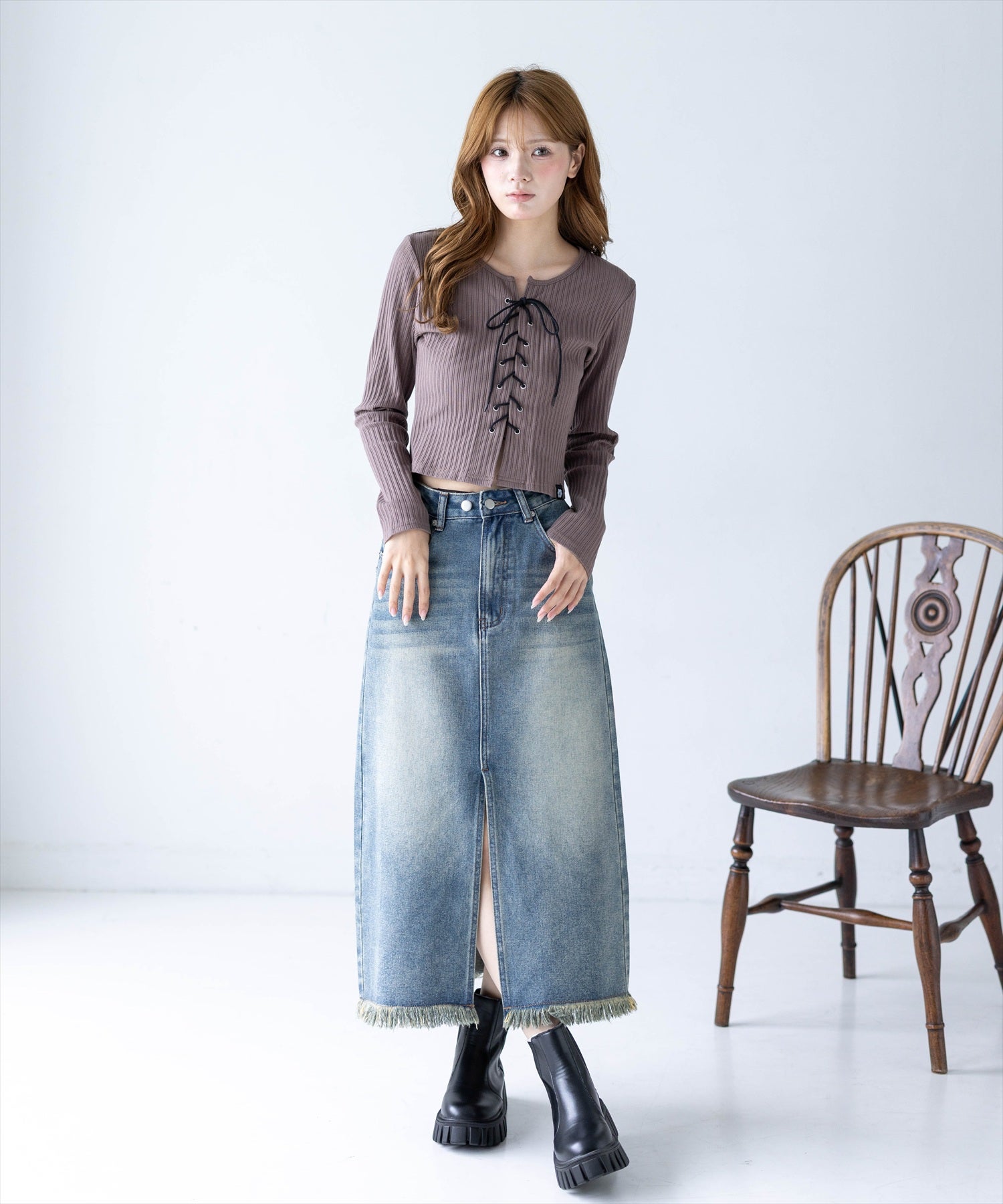 161cm/モカ着用