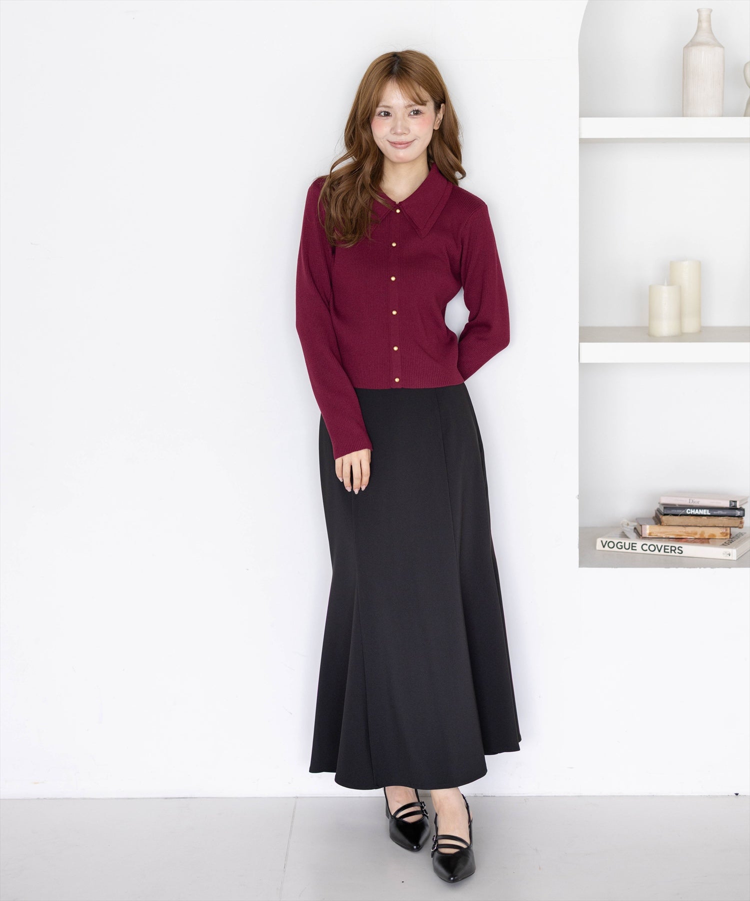 161cm/ボルドー着用