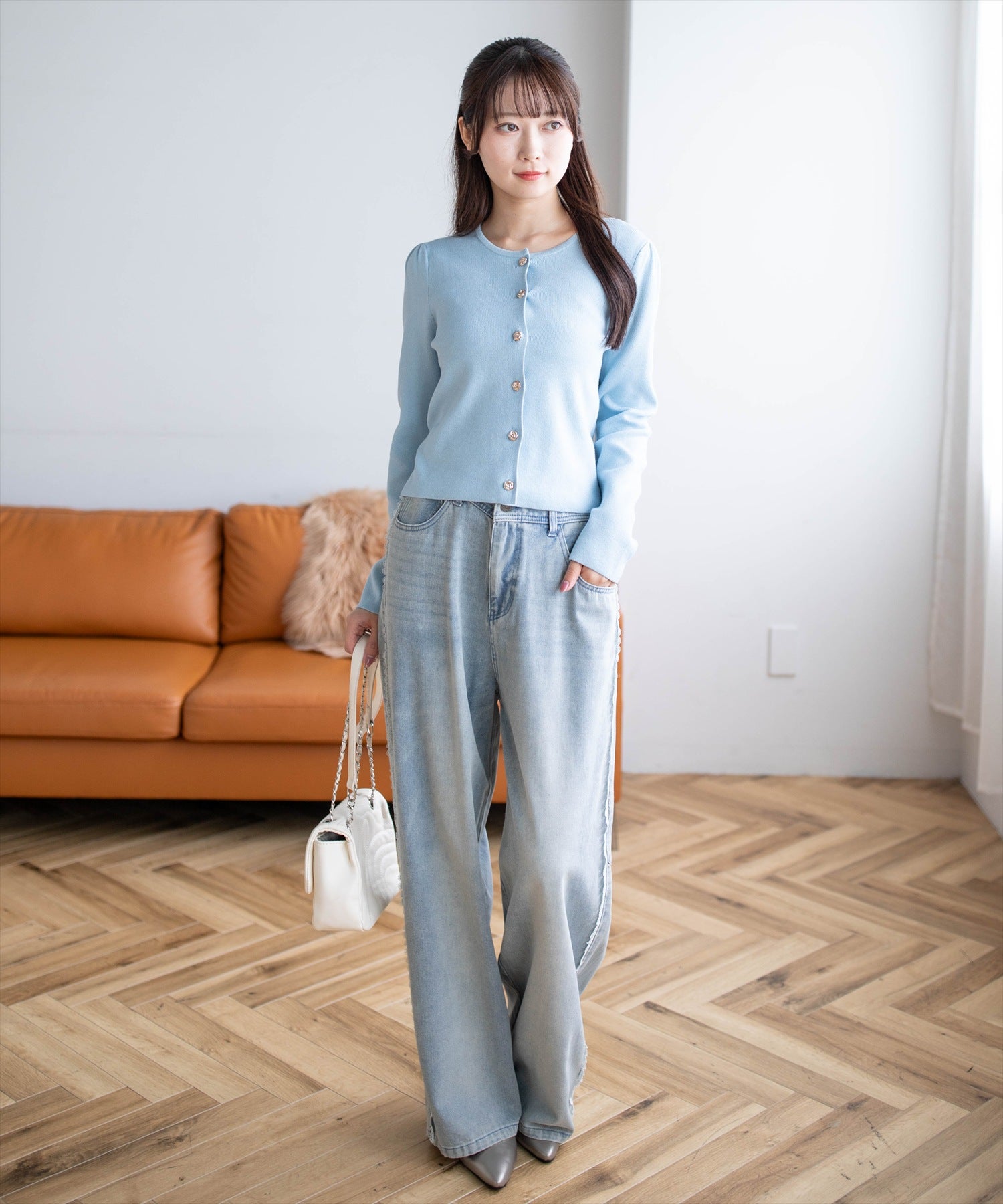 162cm/ブルーグレー着用