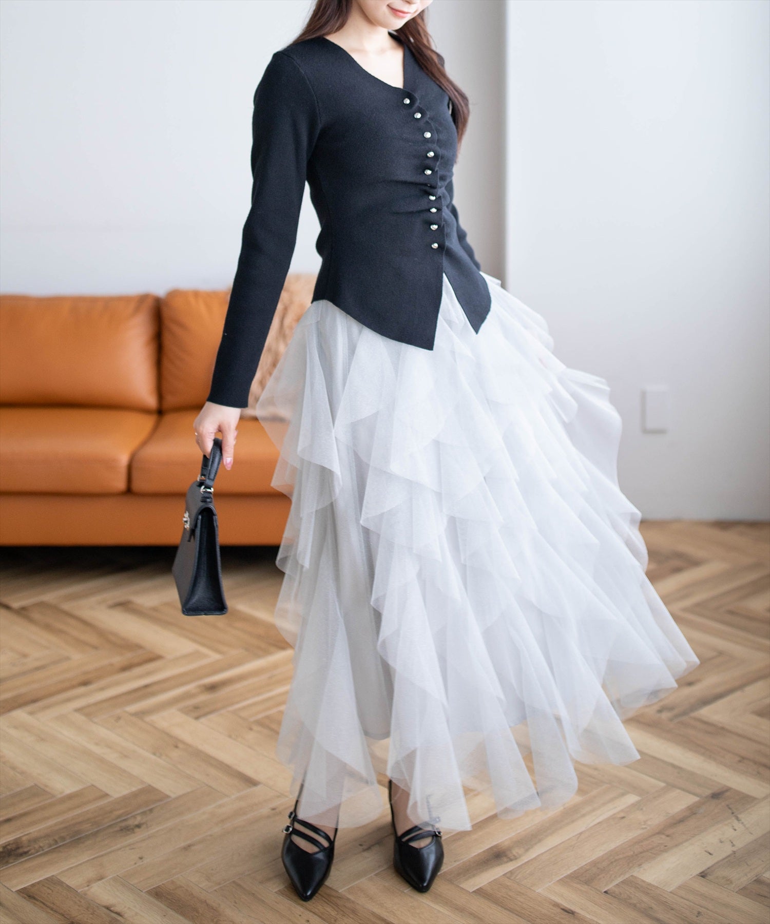 162cm/ブラック着用