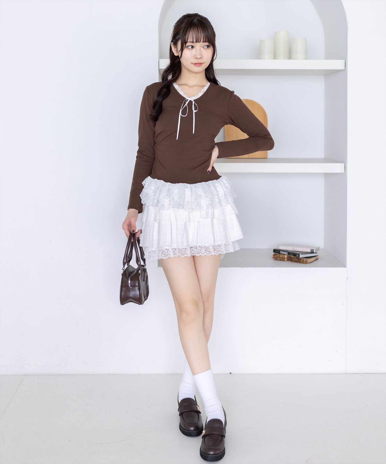 162cm/ブラウン着用