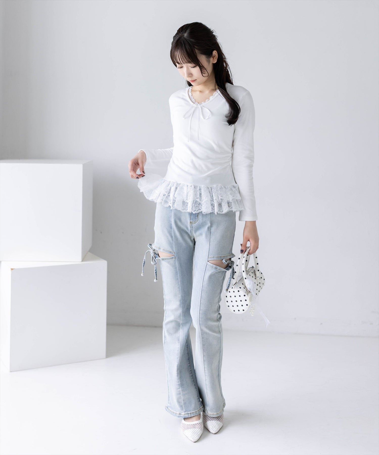162cm/オフホワイト着用