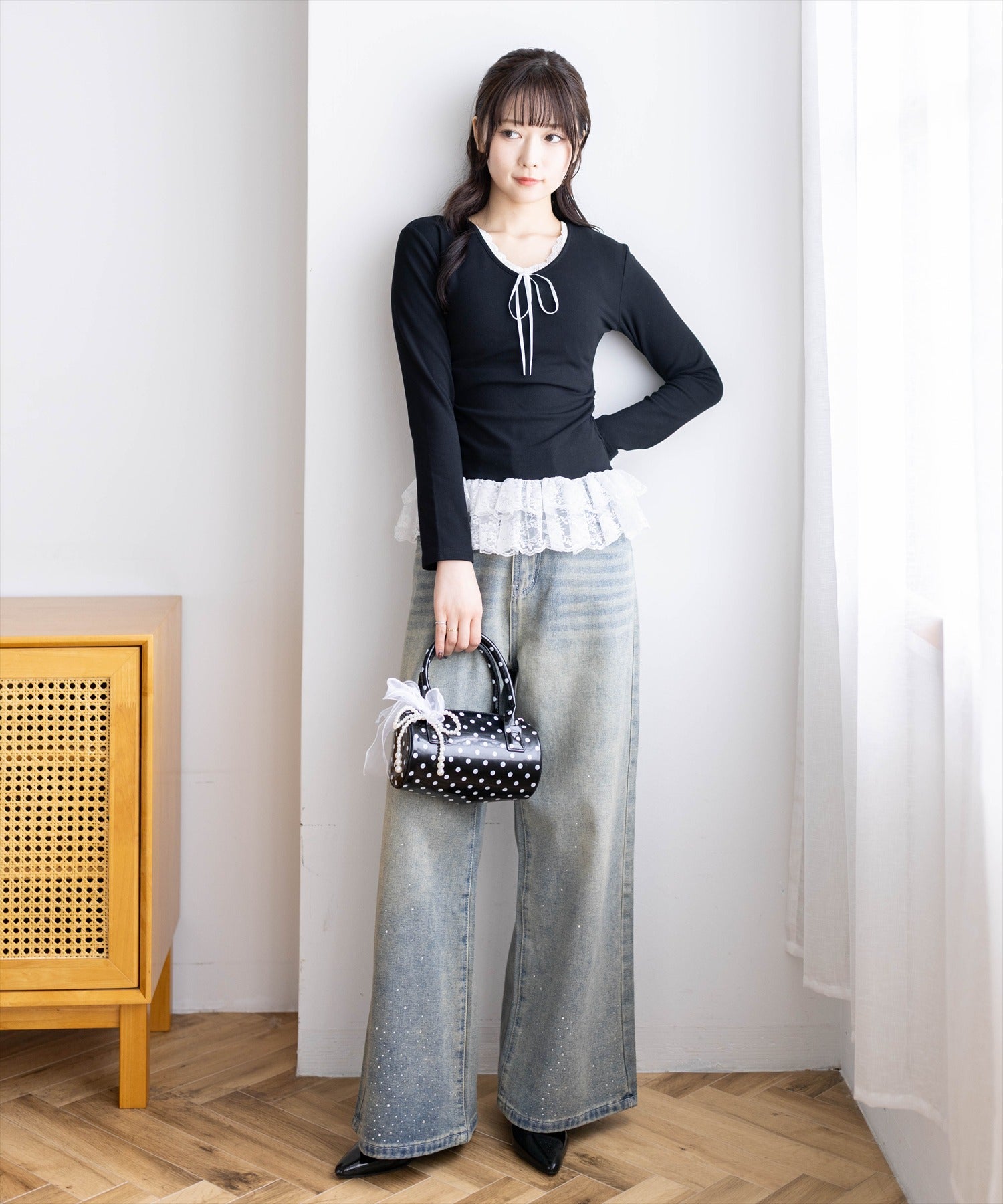 162cm/ブラック着用