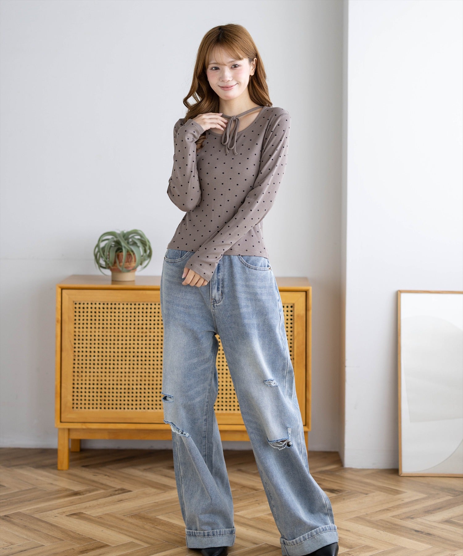 161cm/モカ着用