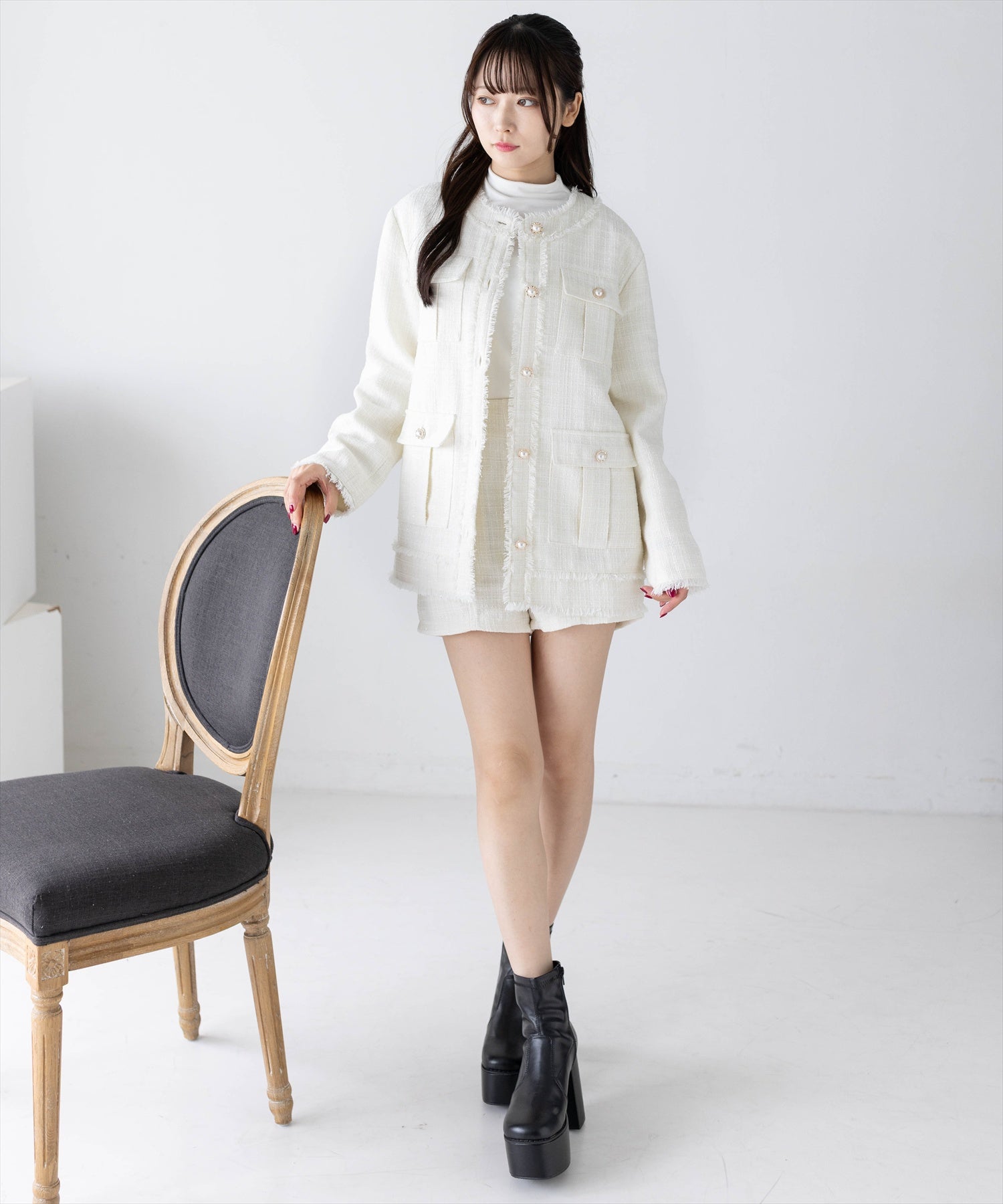162cm/オフホワイト着用