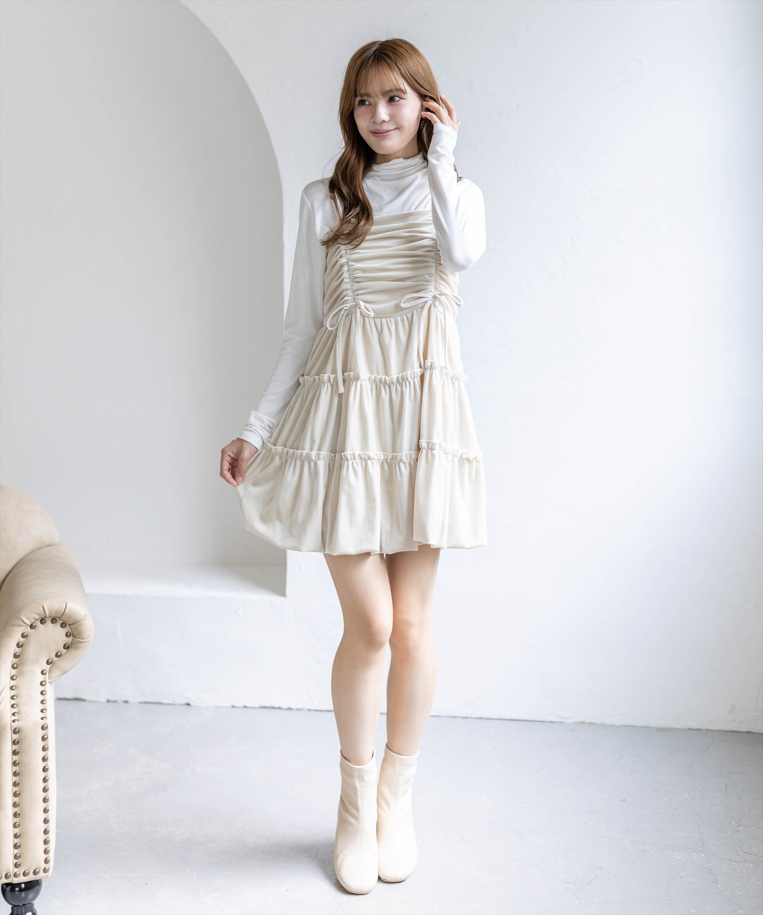161cm/ライトベージュ着用
