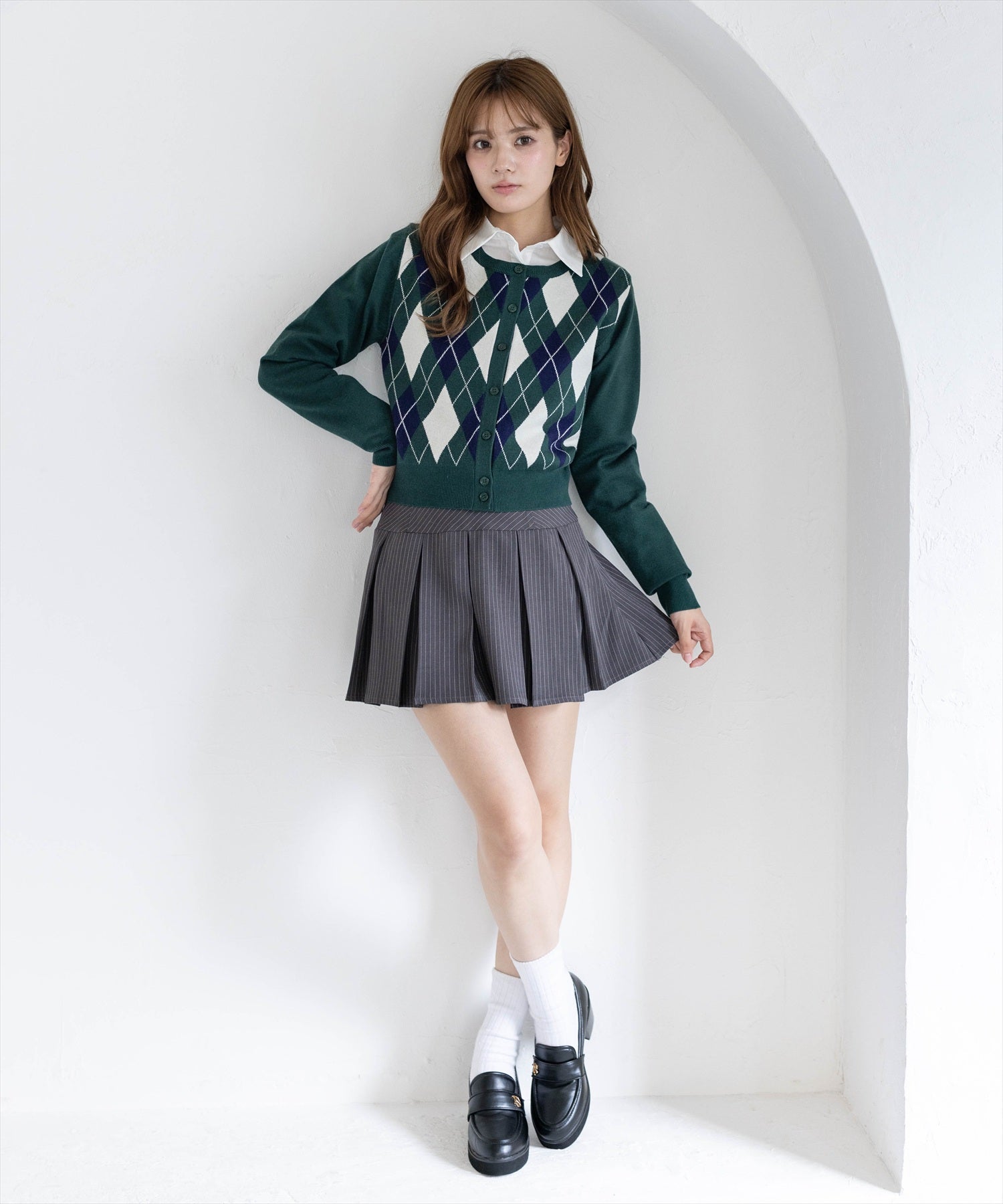 161cm/グリーン着用