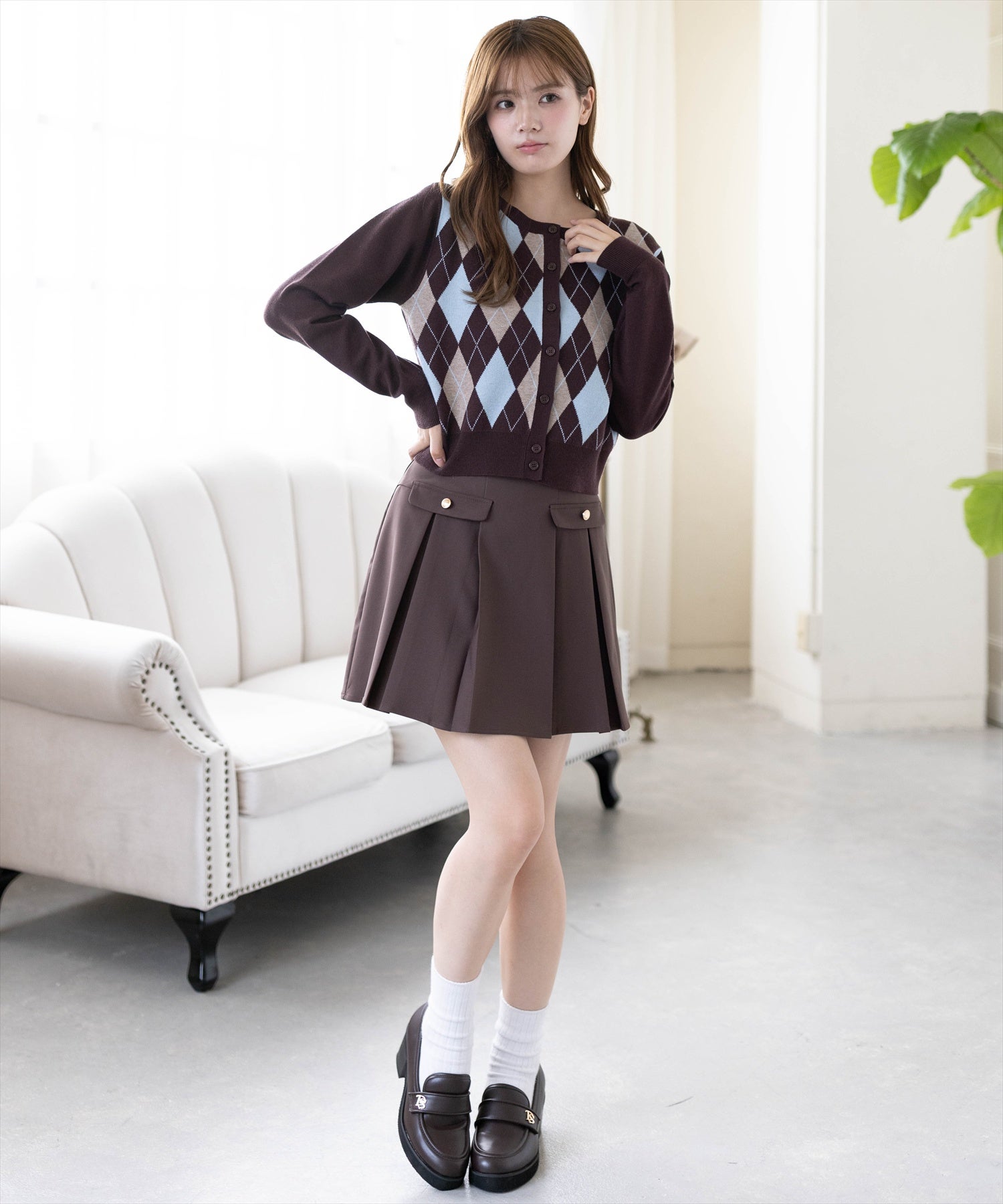 161cm/ブラウン着用