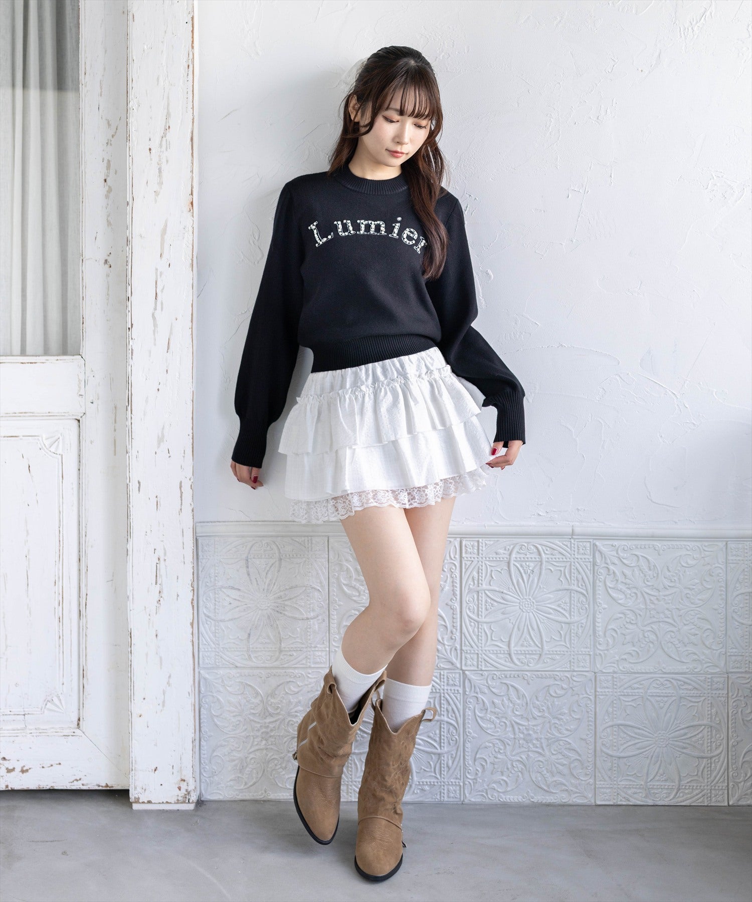 162cm/ブラック着用