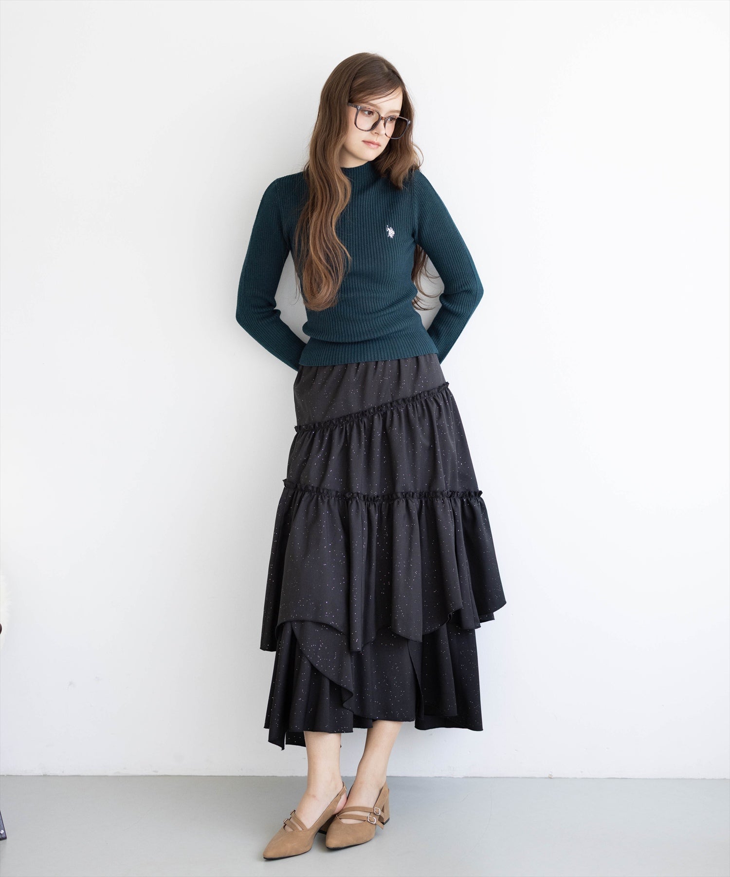 172cm/グリーン着用
