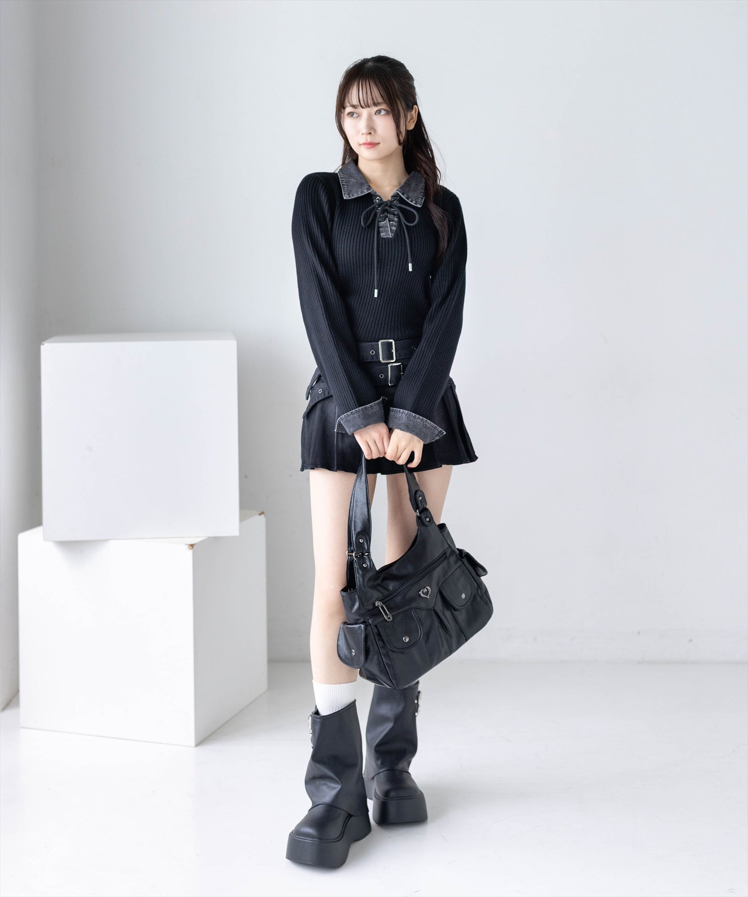 162cm/ブラック着用