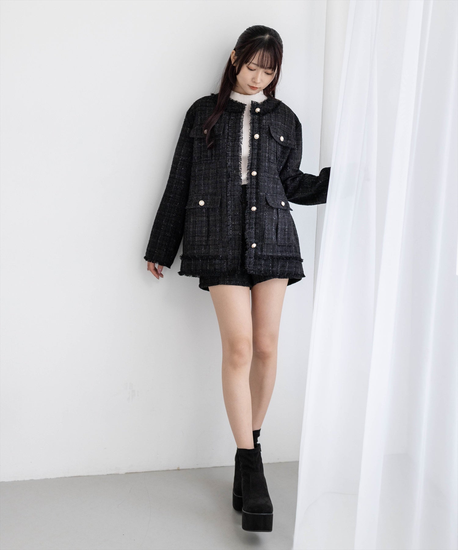 162cm/ブラック着用