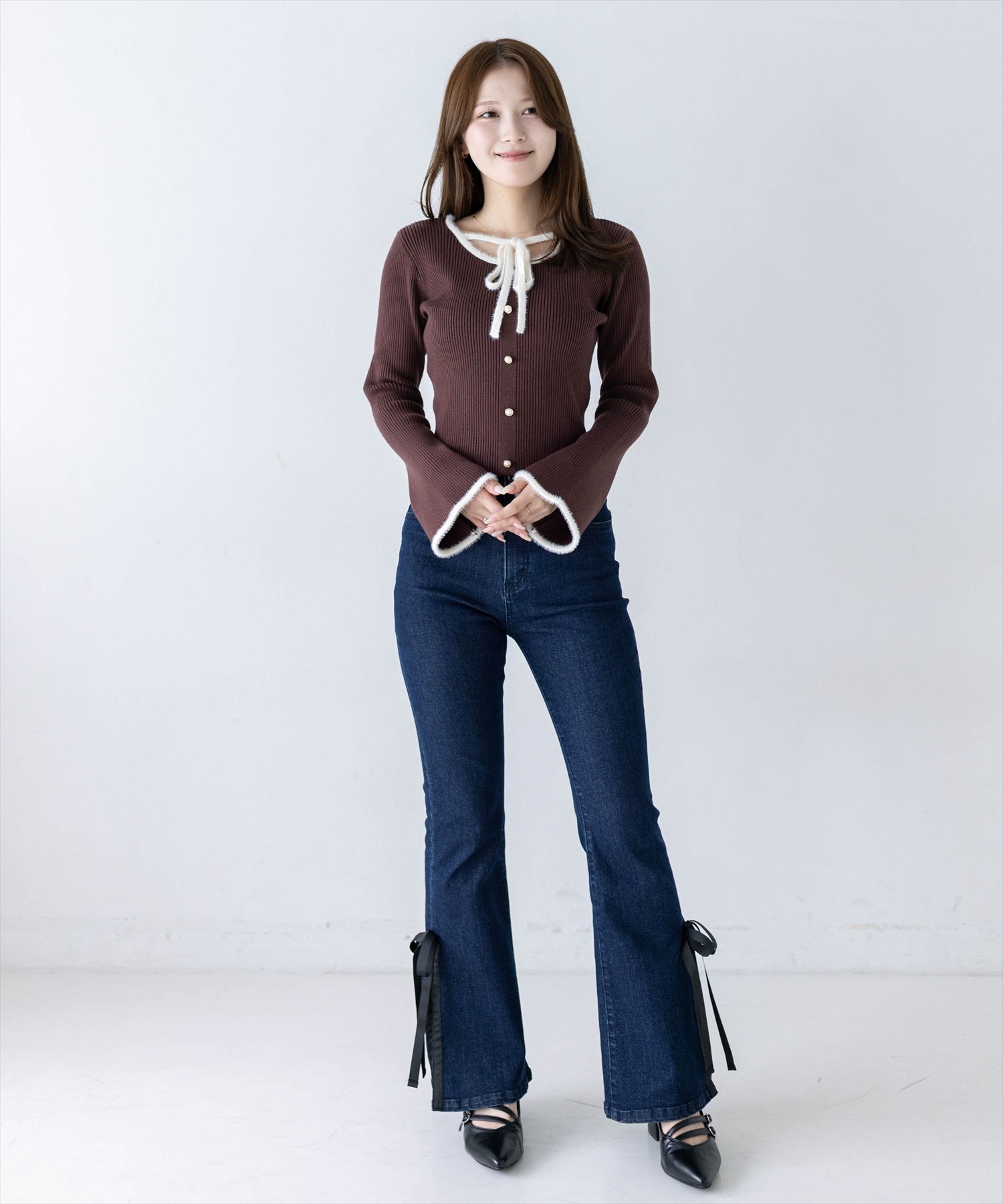 163cm/ブラウン着用