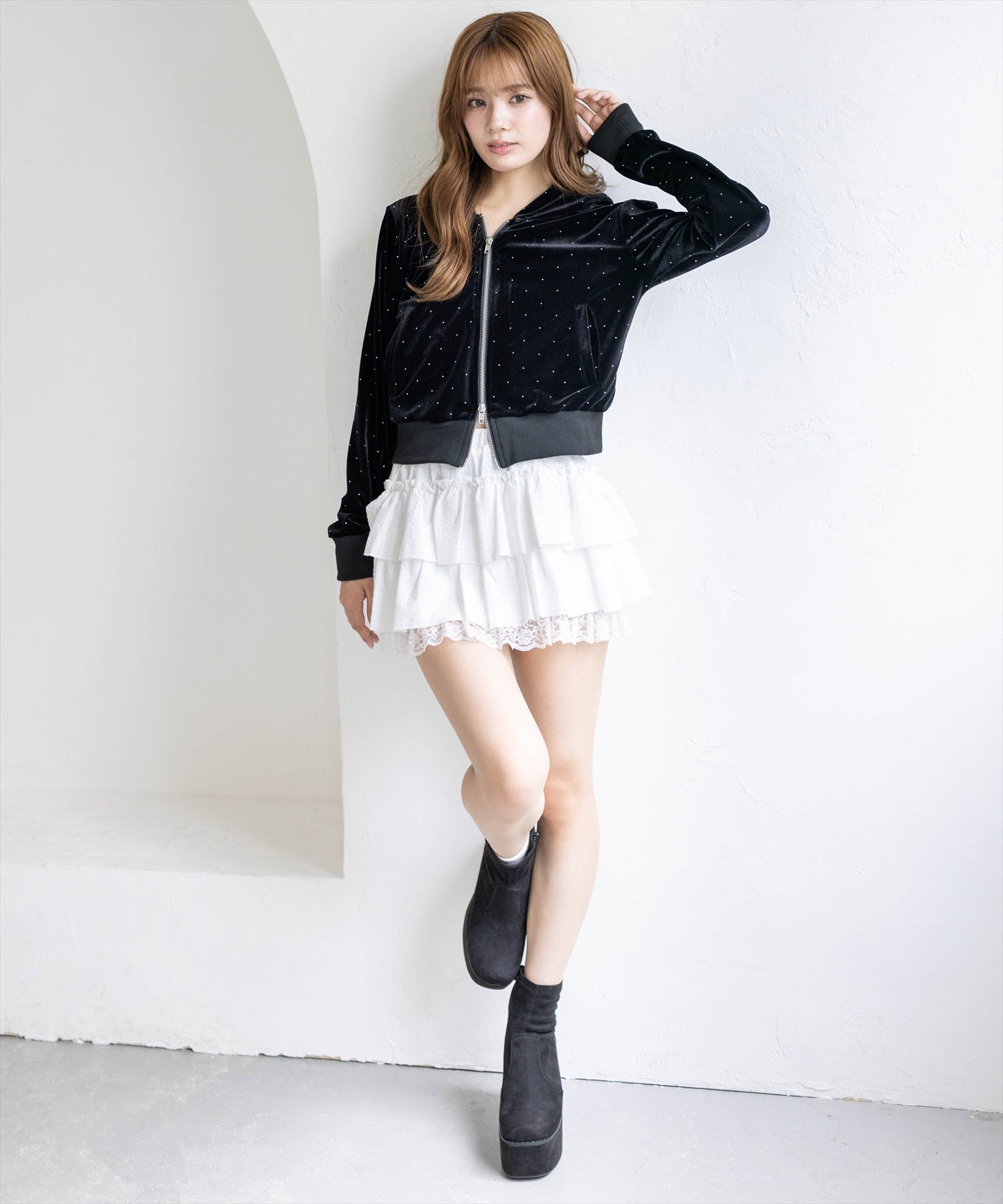161cm/ブラック着用