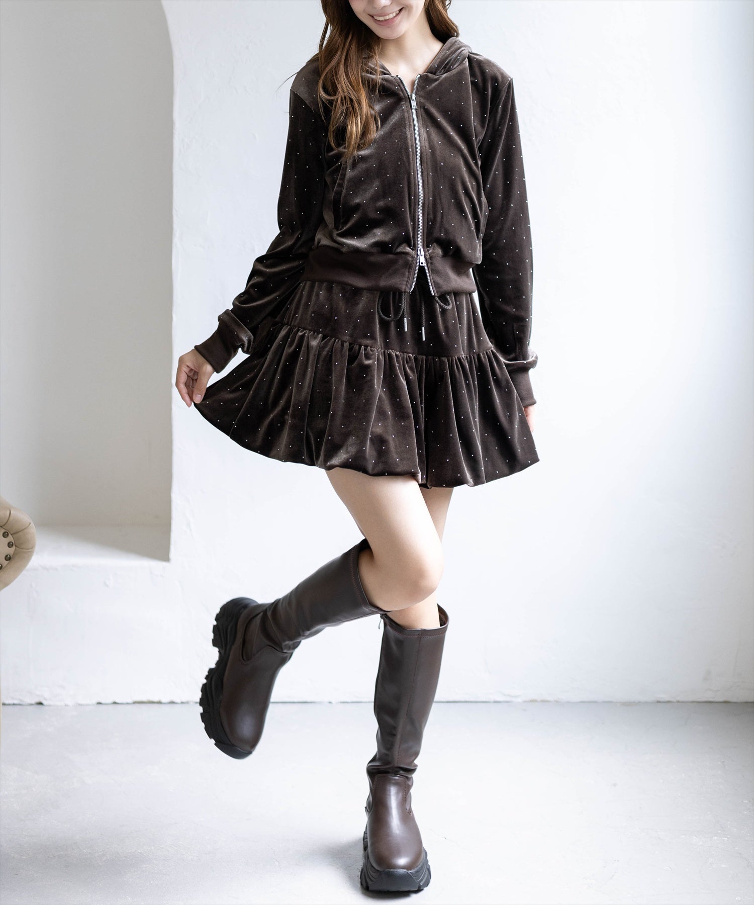 161cm/モカ着用