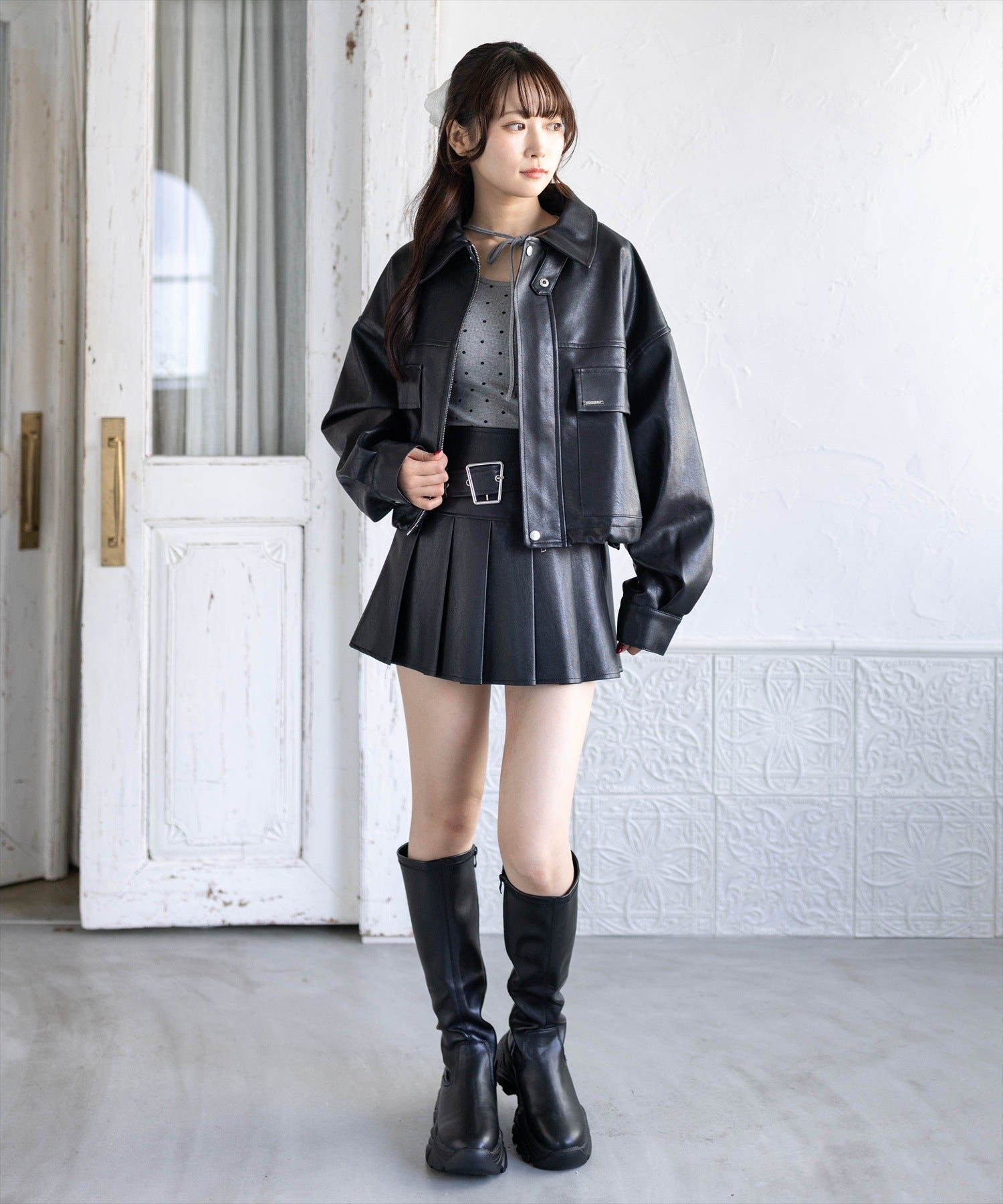 162cm/ブラック着用