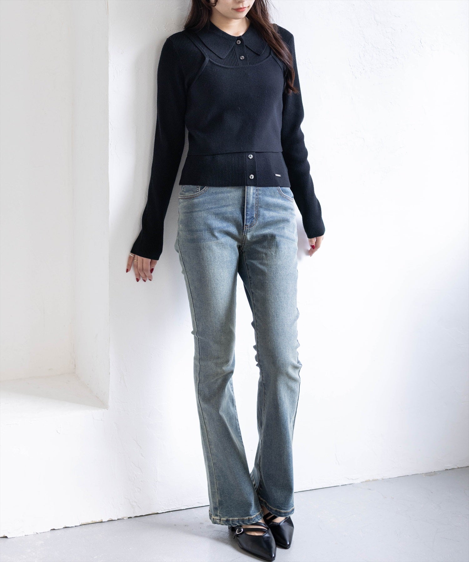 162cm/ブラック着用