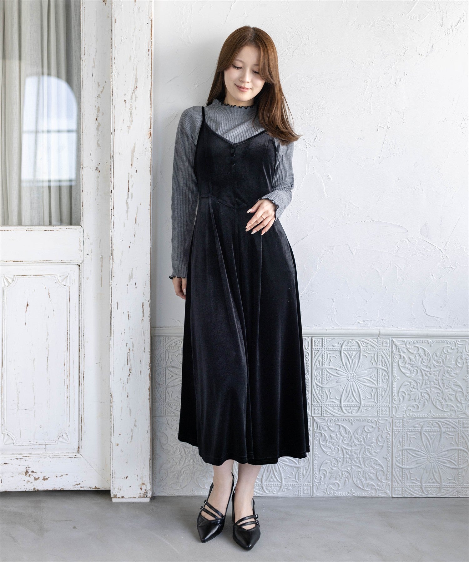 162cm/ブラック着用