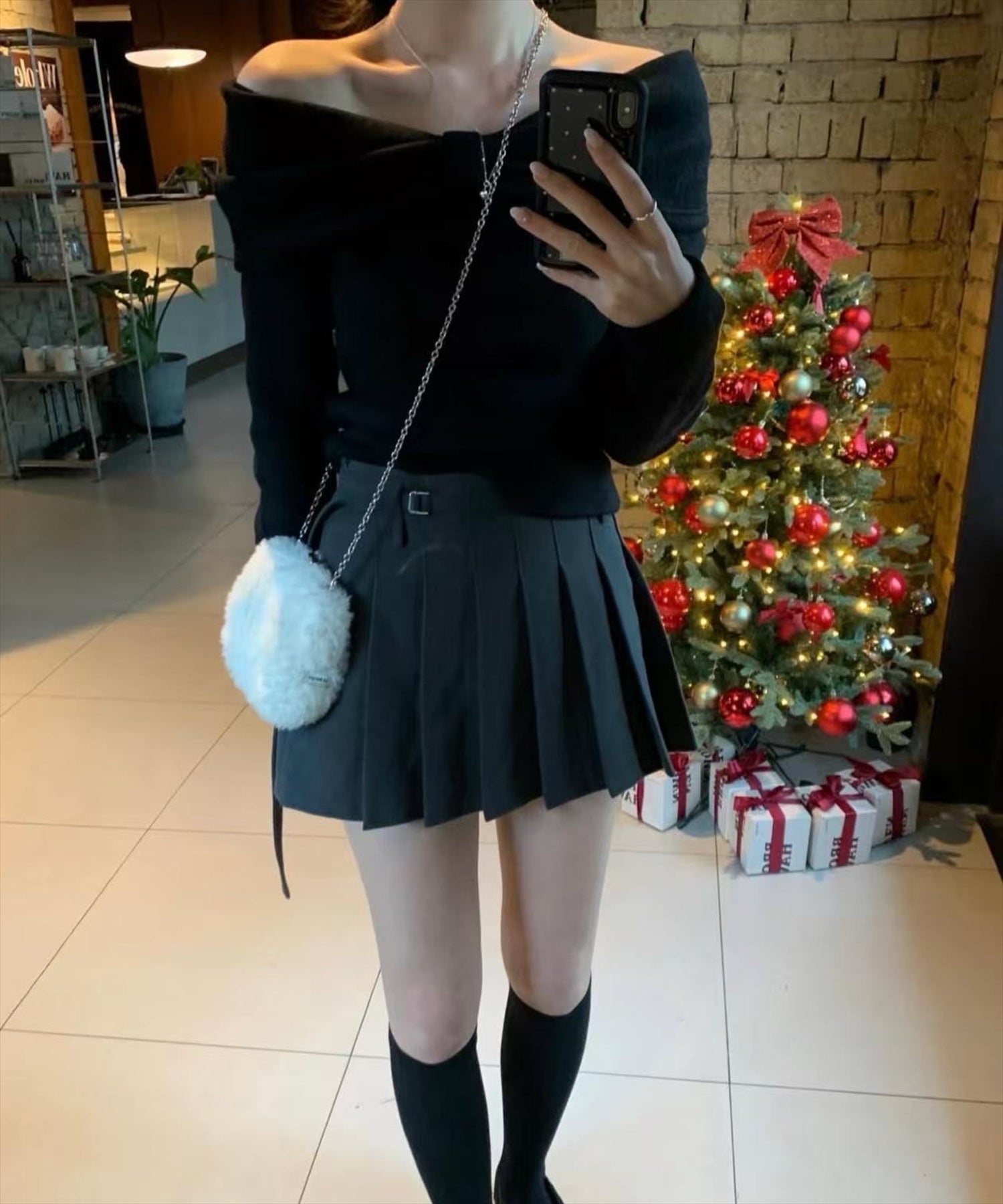 ブラック着用