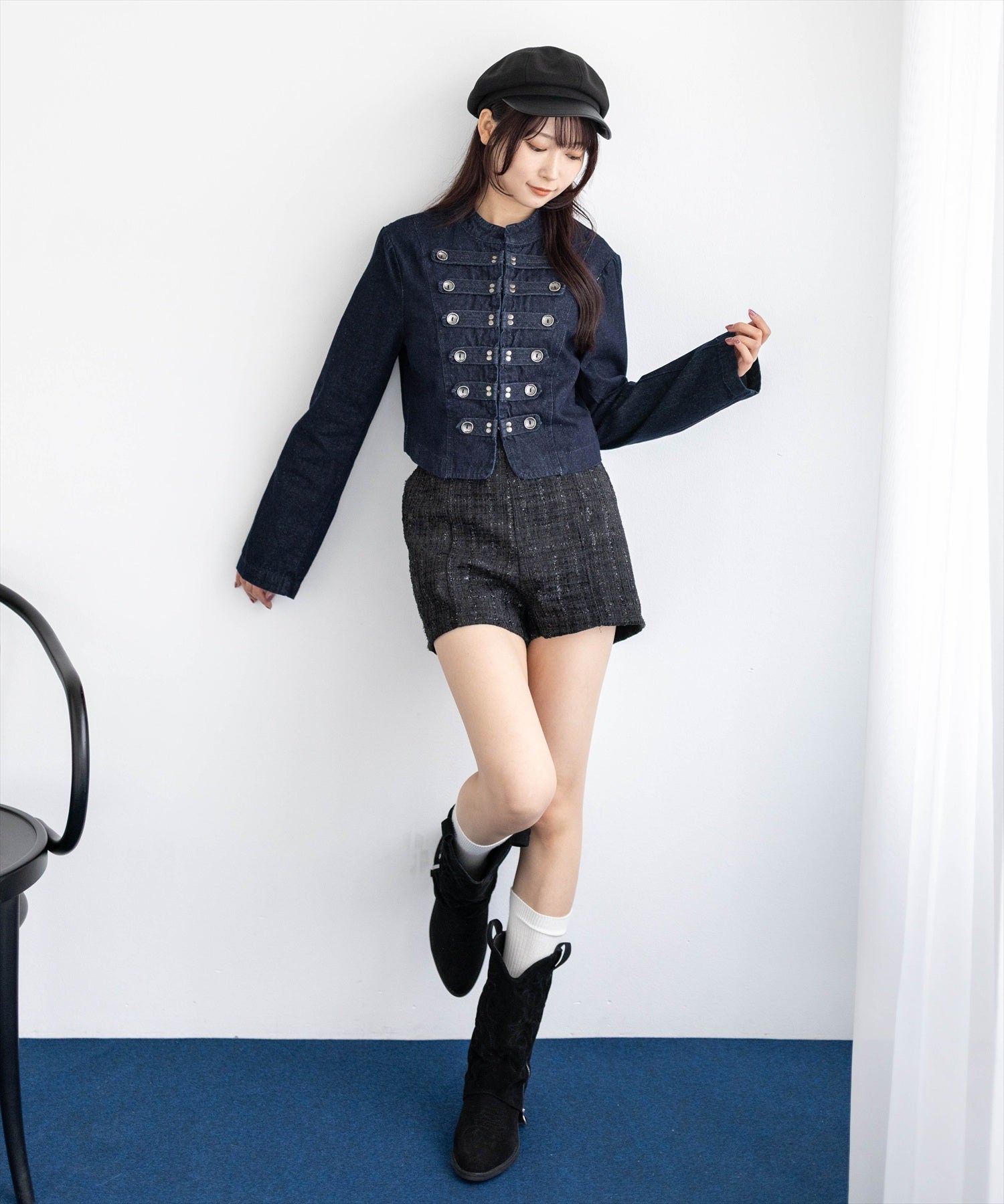 162cm/ネイビー着用