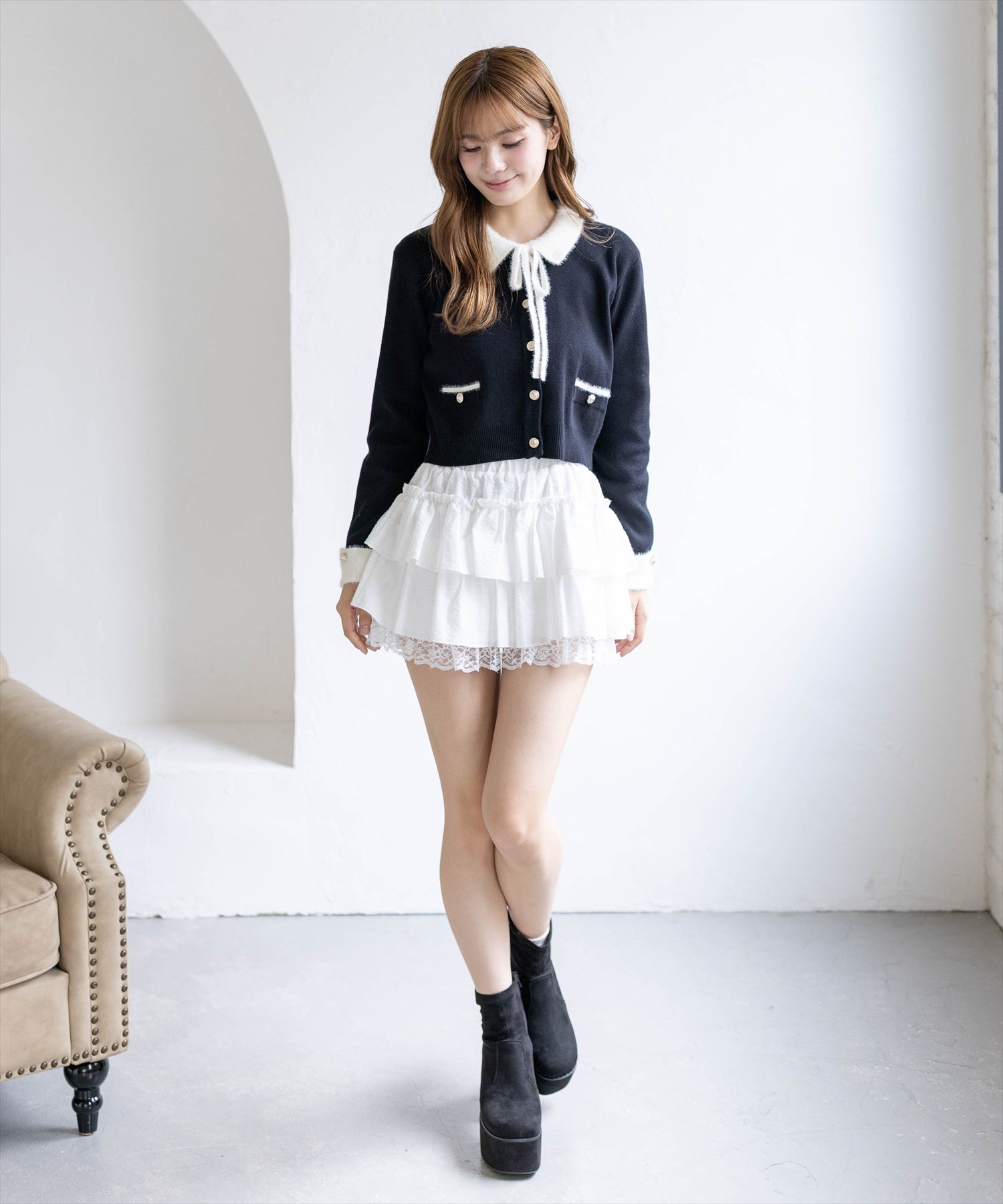 161cm/ブラック着用