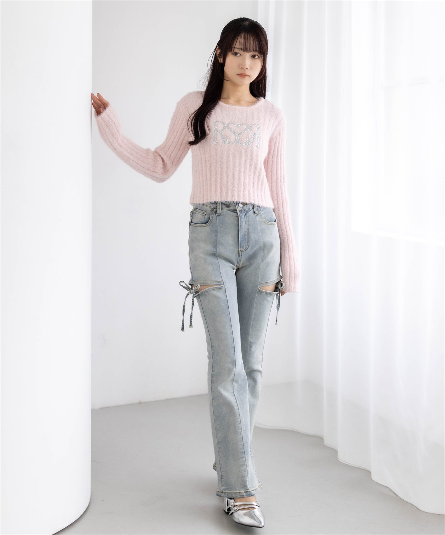 162cm/ピンク着用