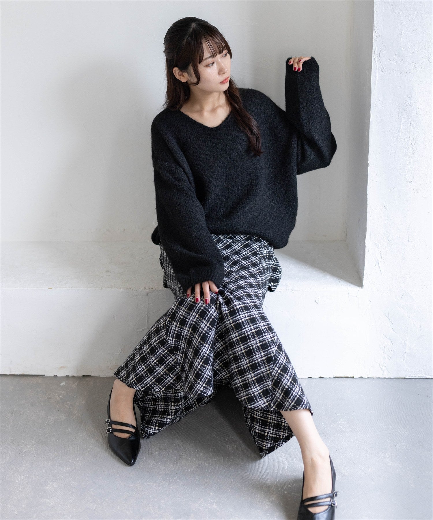162cm/ブラック着用