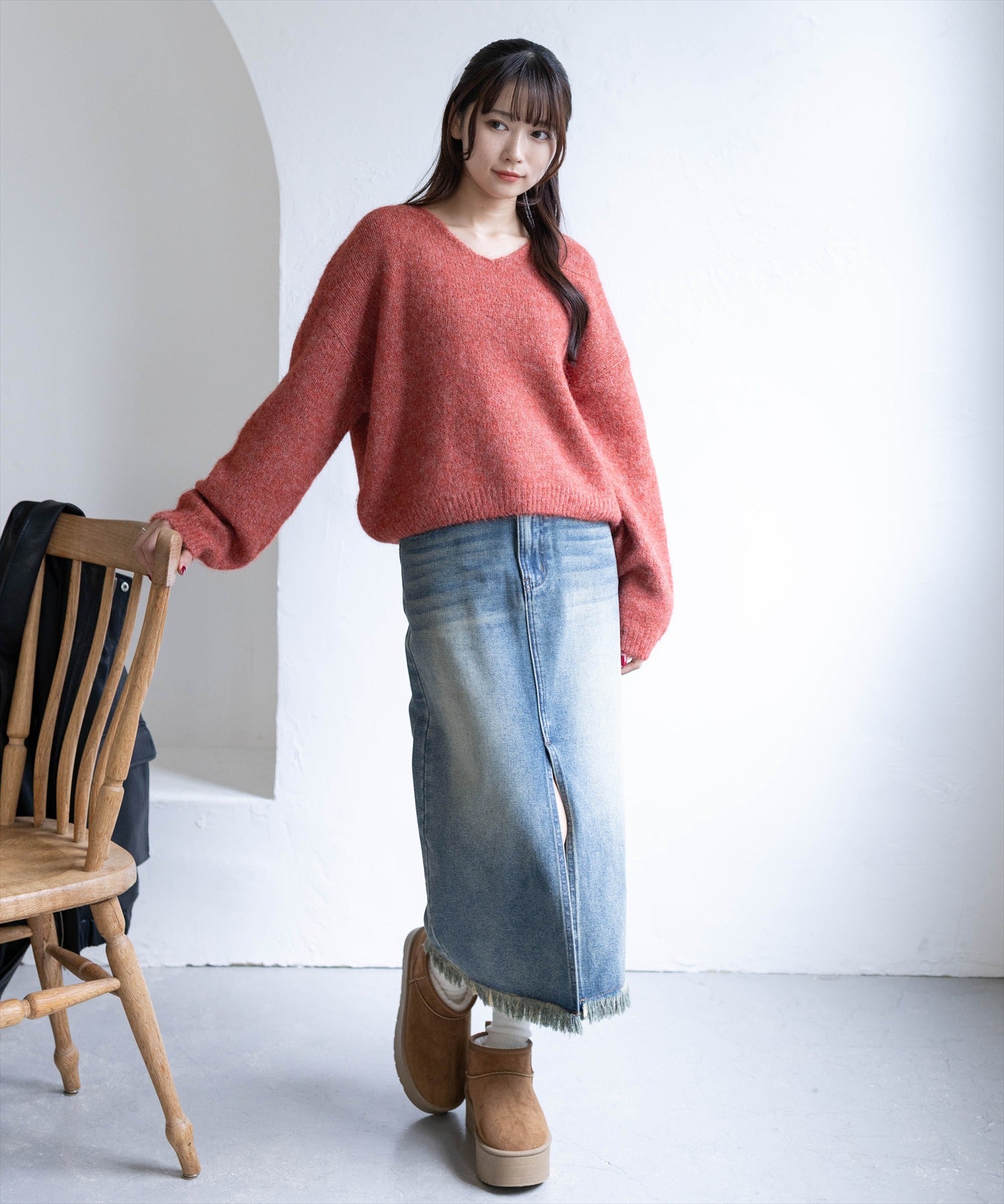 162cm/ダークオレンジ着用