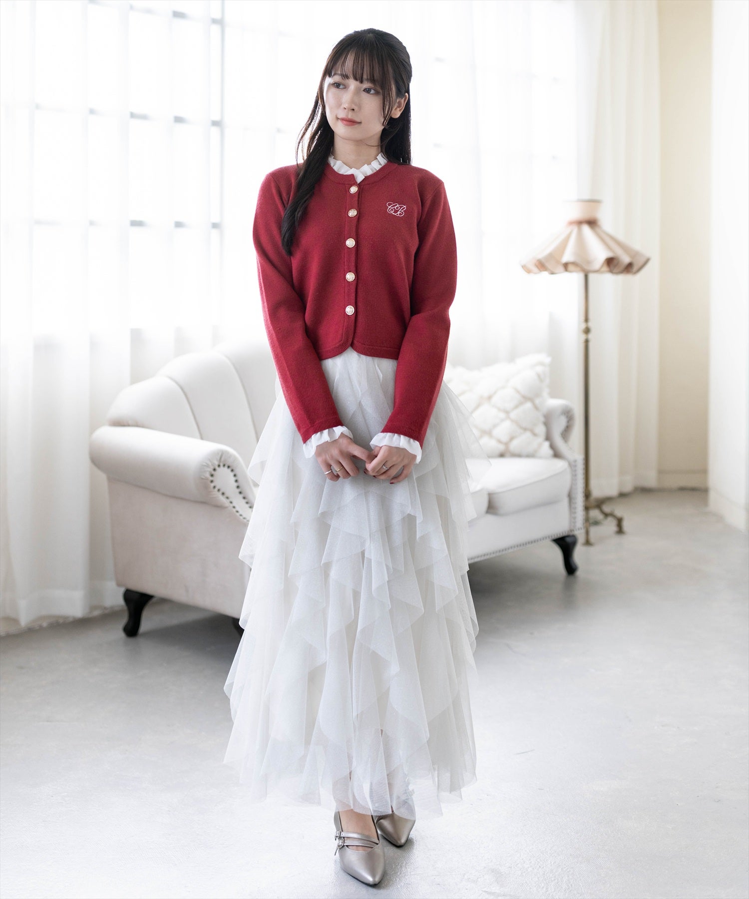 162cm/レッド着用